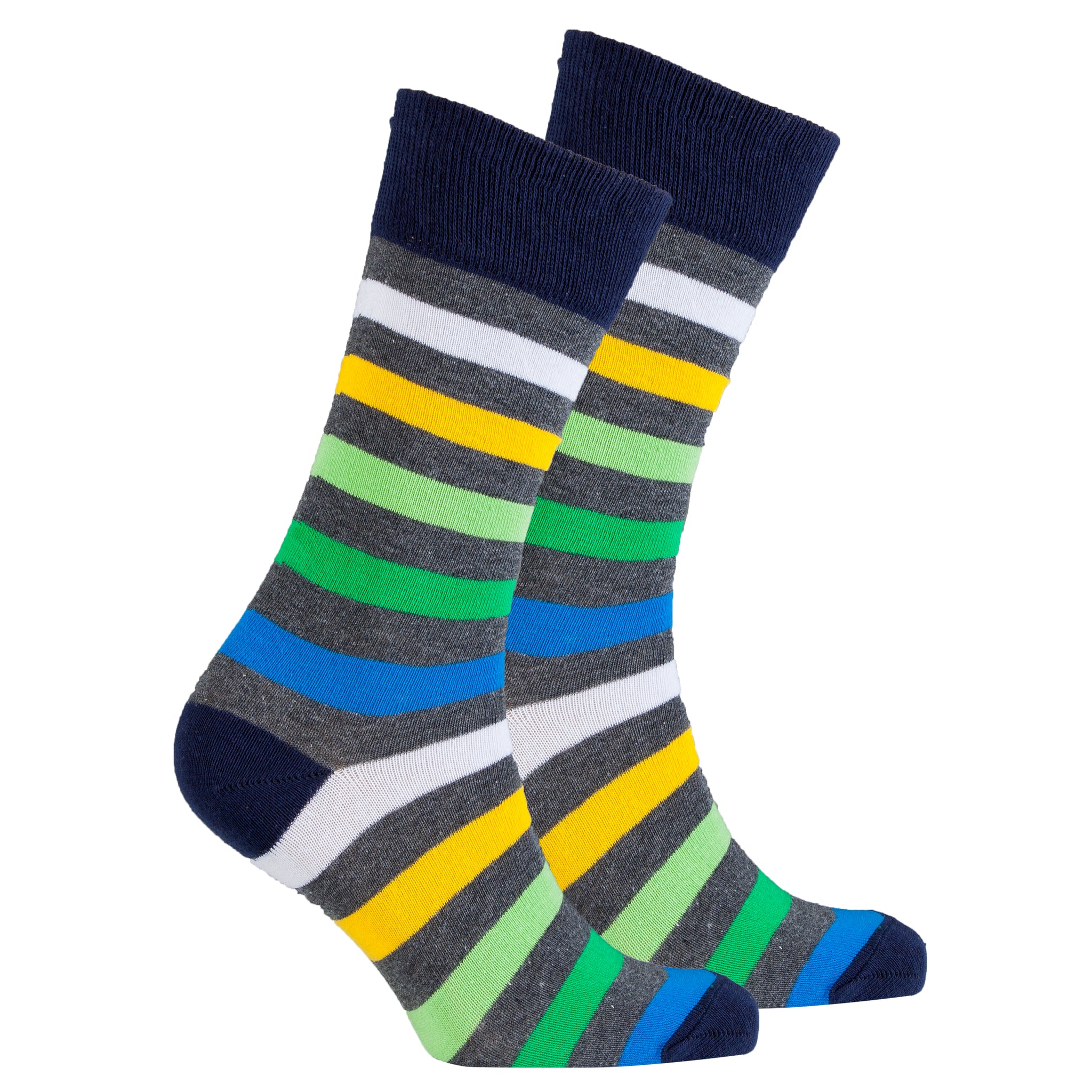 Men's Grey Emerald Stripe Socks