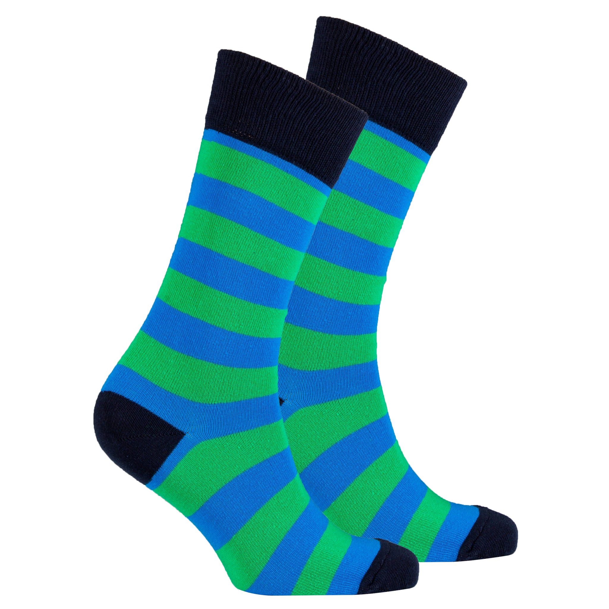 Men's Blue Grass Stripe Socks