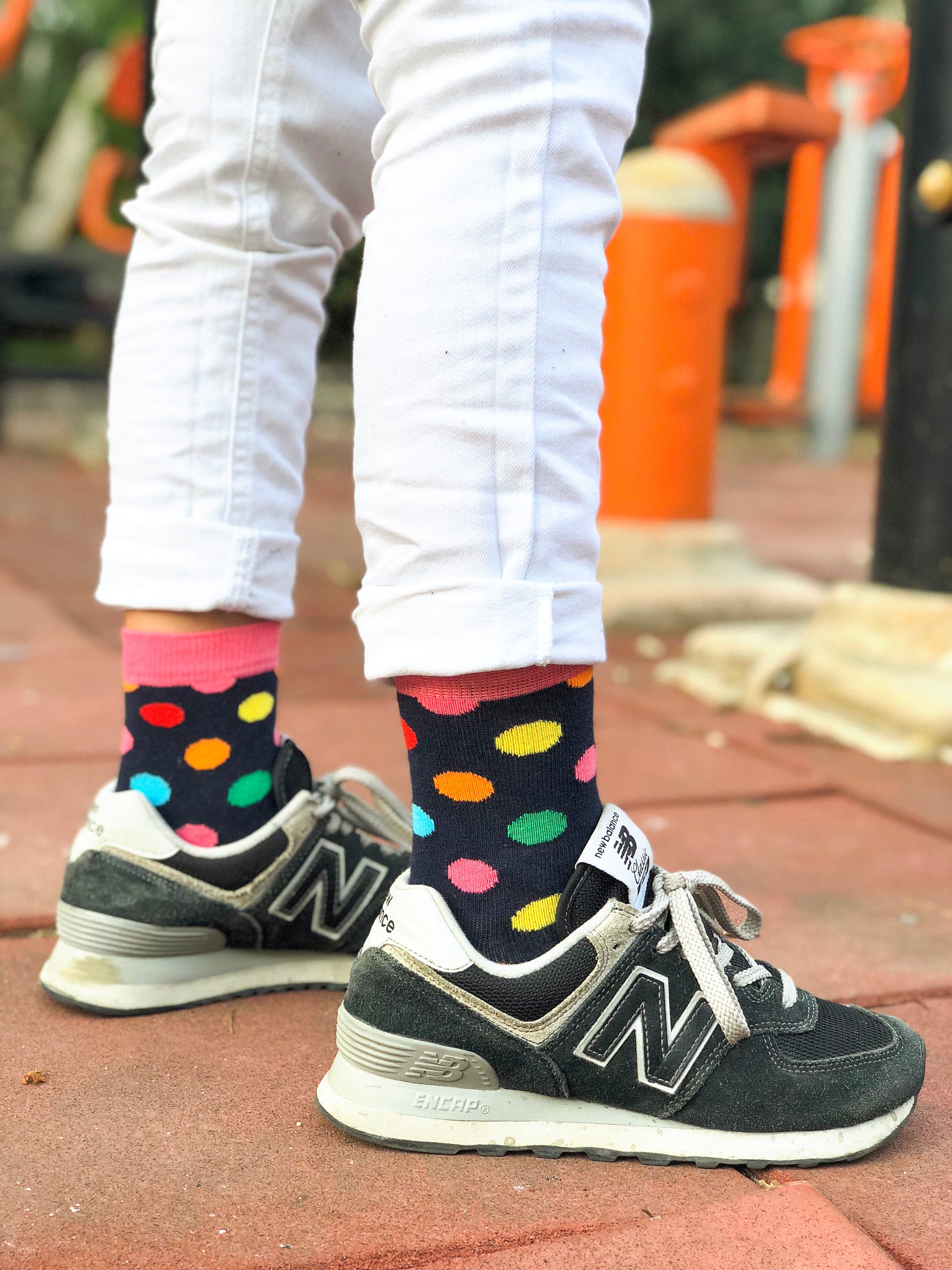 Kids Pink Sky Dot Socks