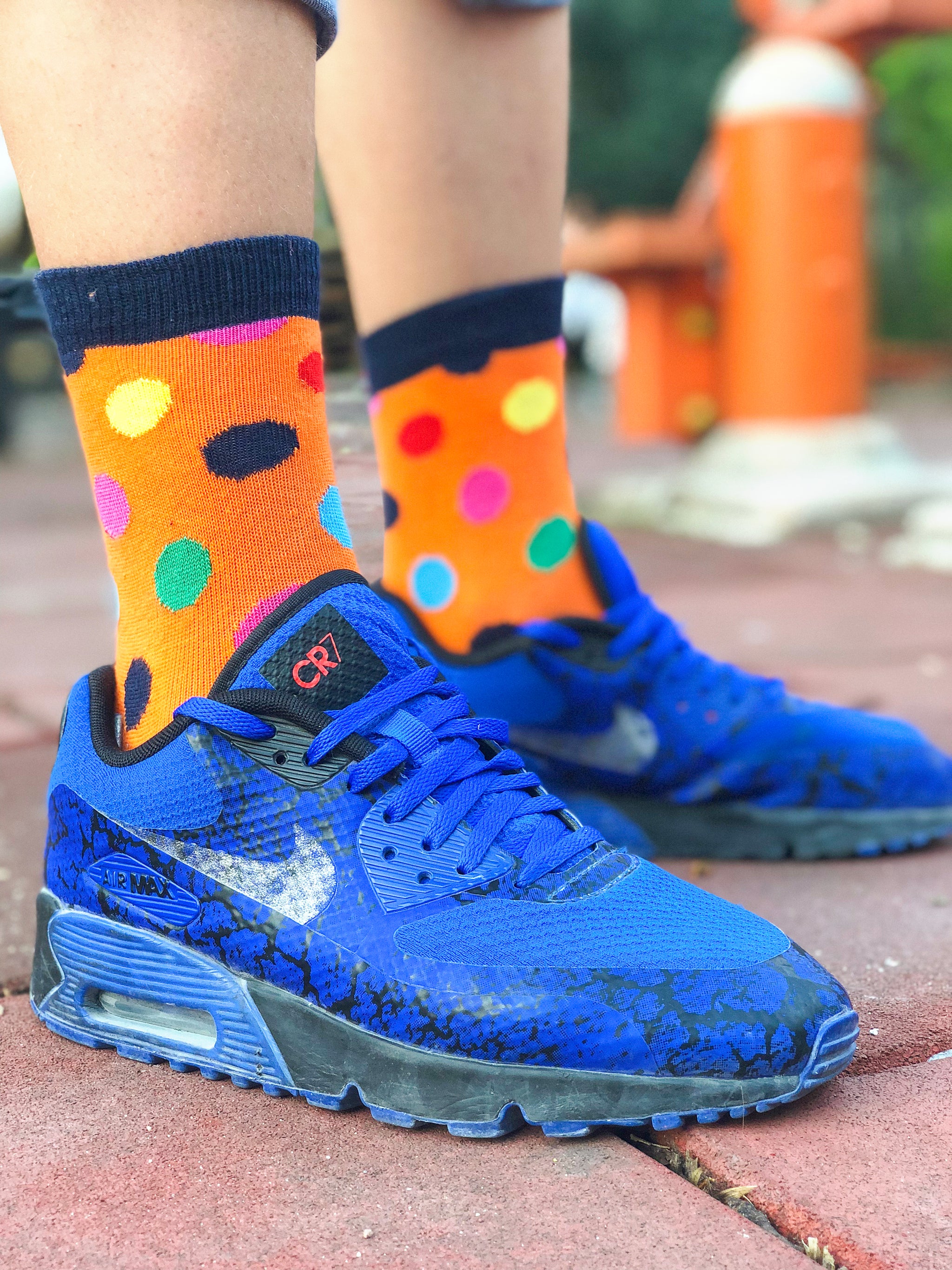 Kids Mandarin Dot Socks