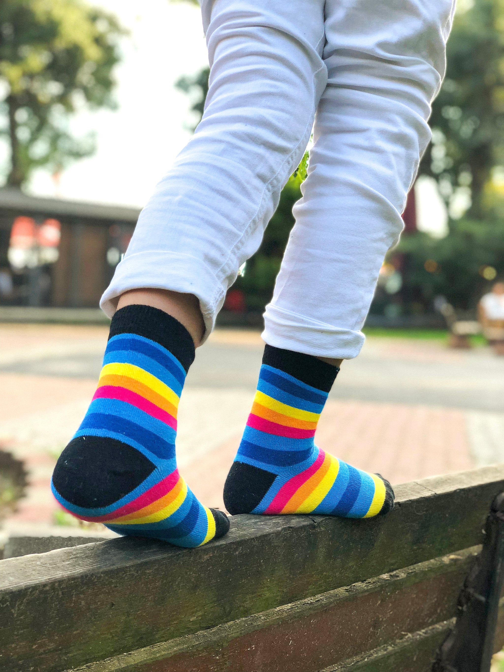 Kids Rainbow Stripe Socks