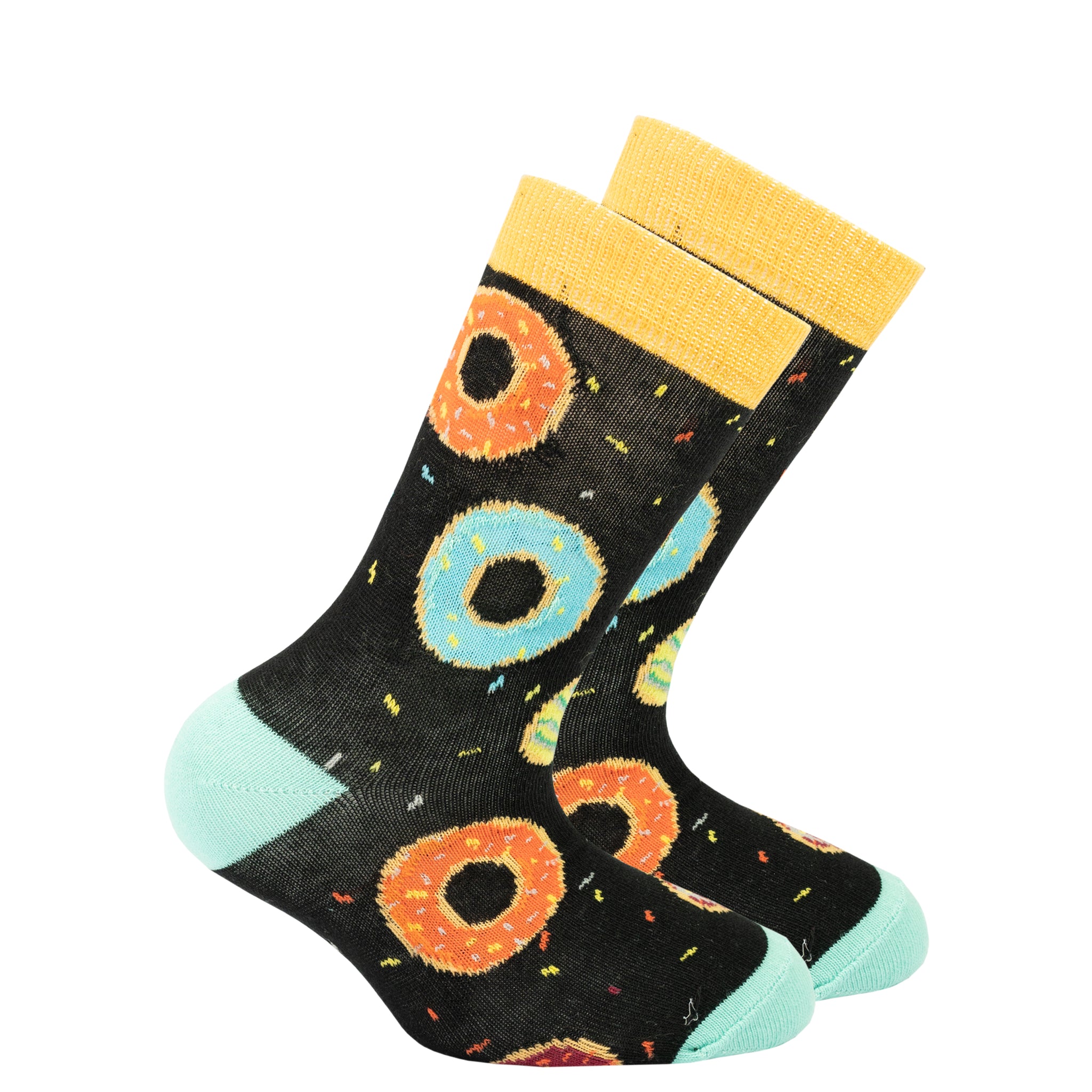 Kids Donuts Socks black and teal