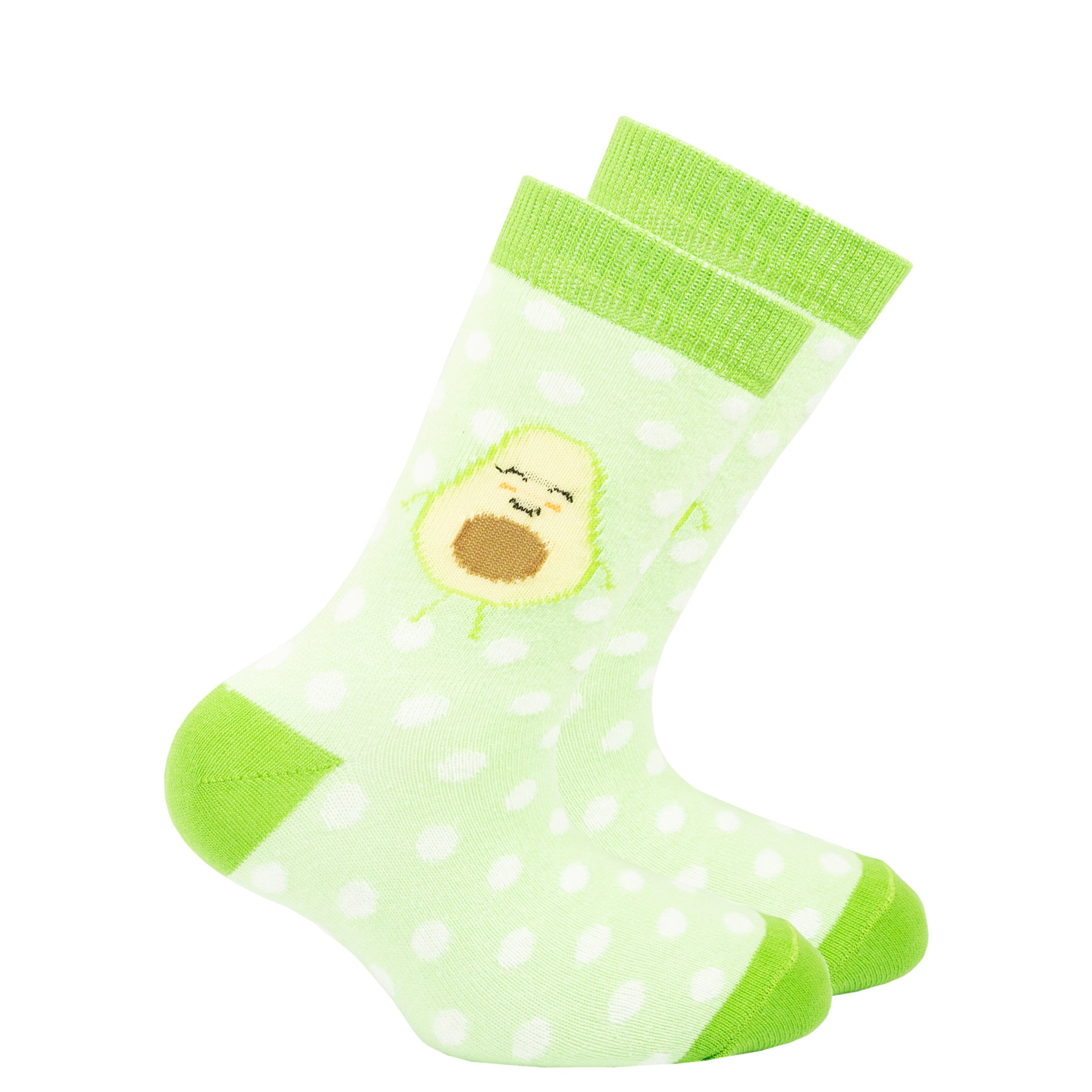 Kids Avocado Dot Socks green