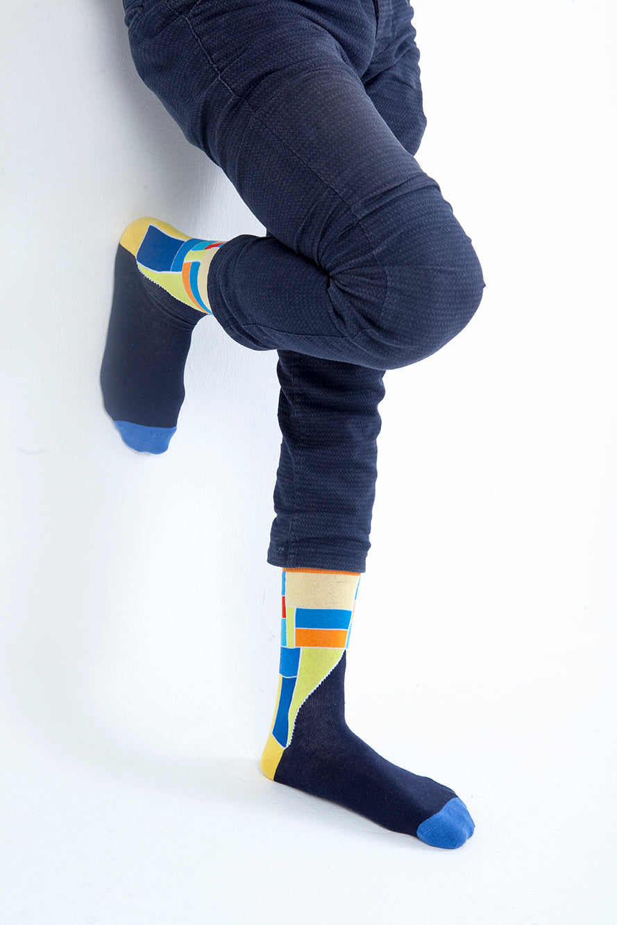 Men's Apricot Cube Socks