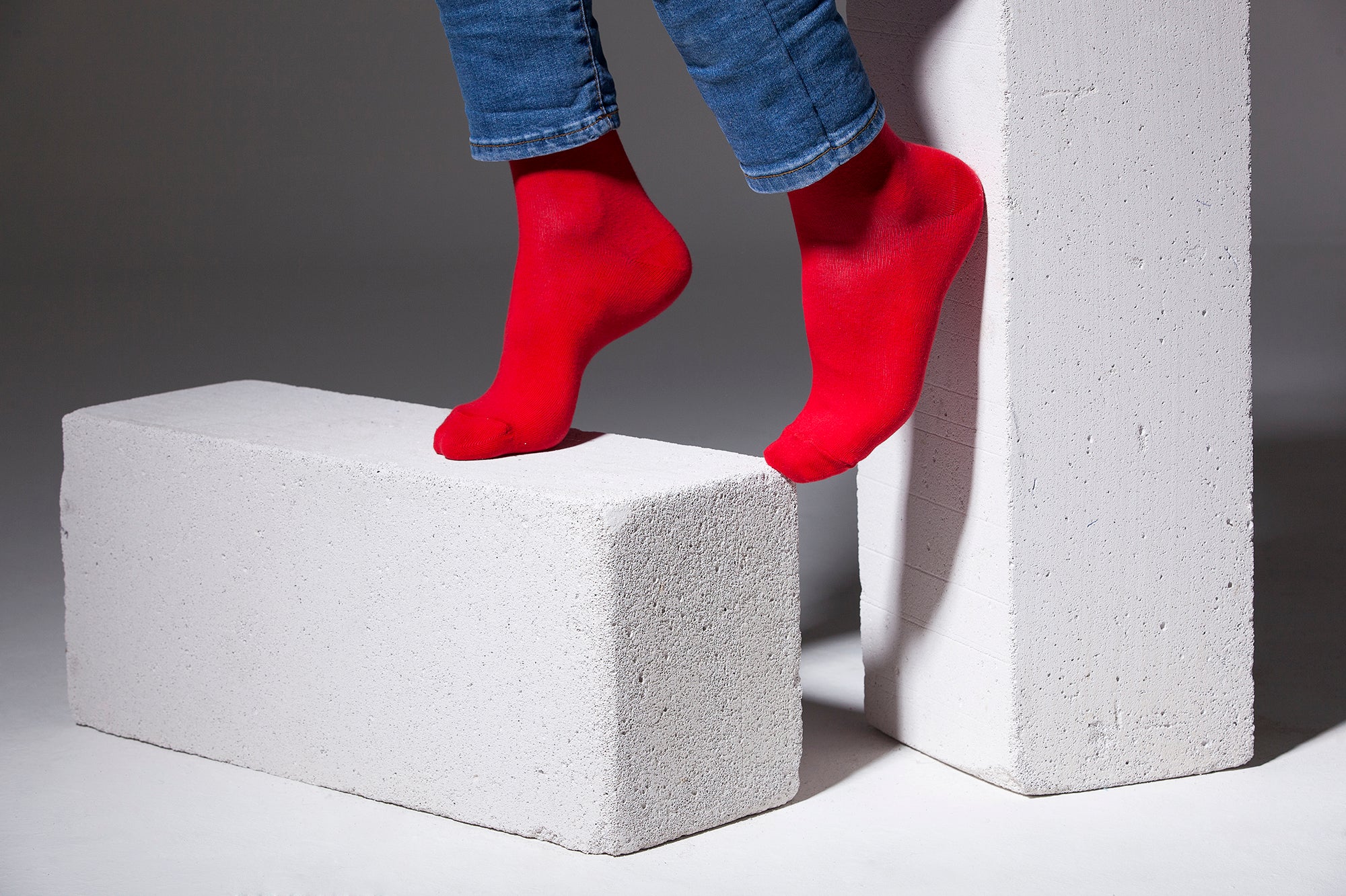Men's Solid Red Socks