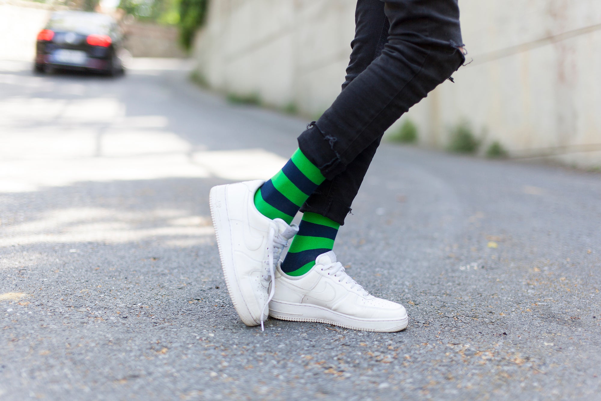 Men's Carrot Leaf Stripe Socks