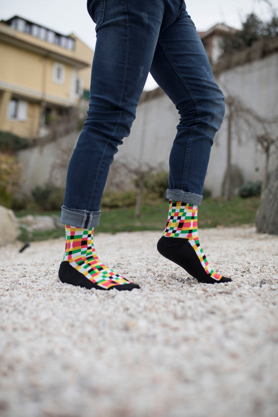 Men's Designless Squares Socks
