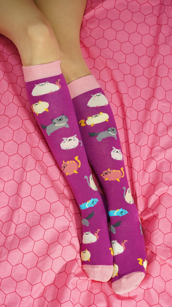 Women's Fatty Cats Knee High Socks - Socks n Socks