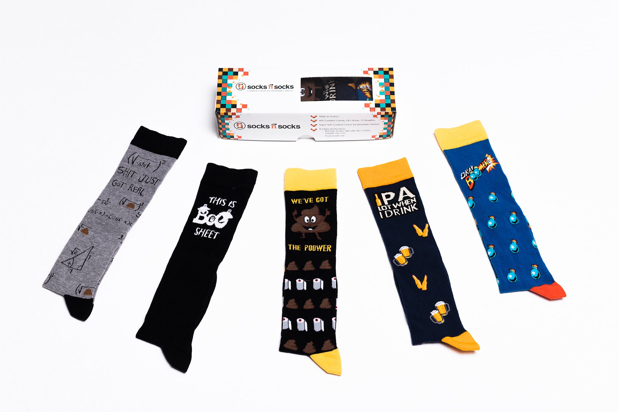 Women's Funky Puns Knee High Socks Set