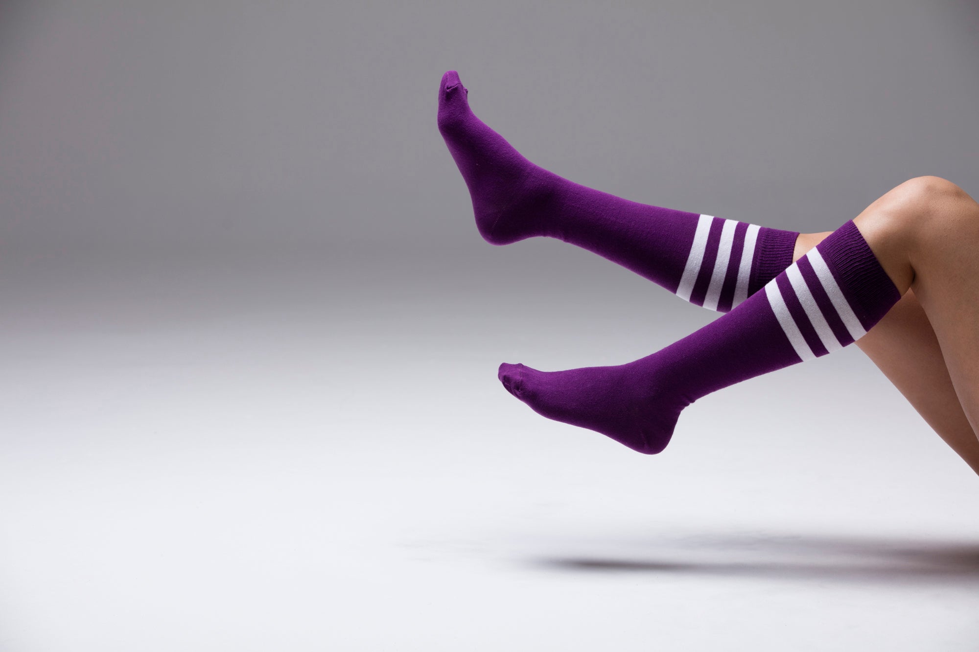 Women's Dapper Stripe Knee High Socks Set