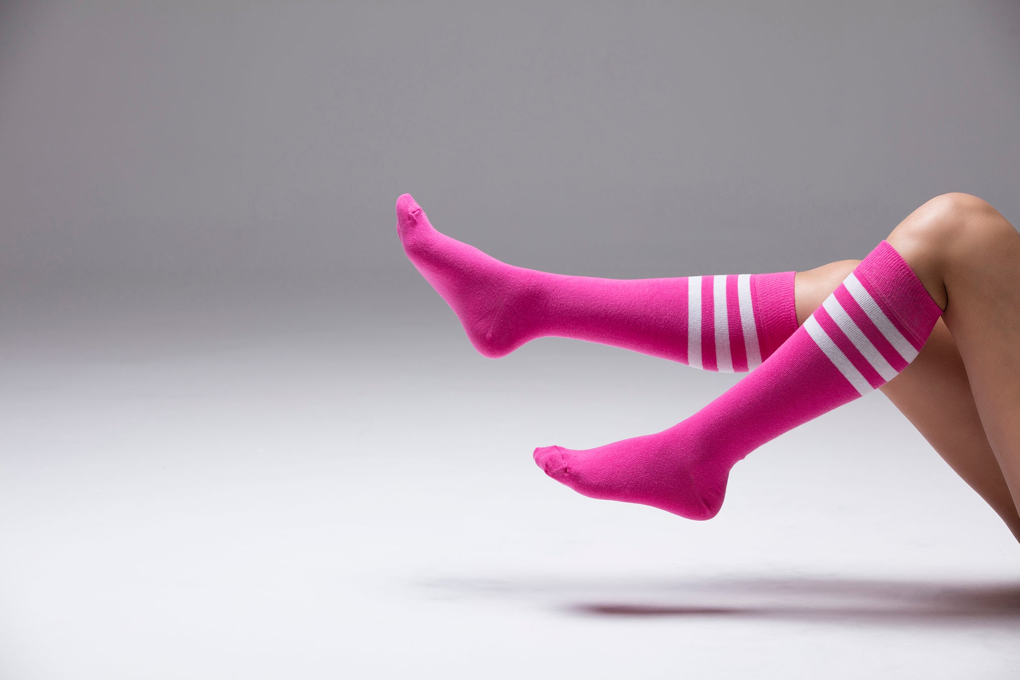 Women's Dapper Stripe Knee High Socks Set