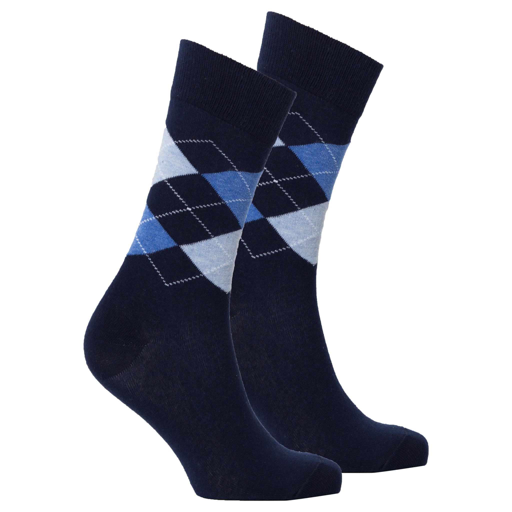 Men's Navy Argyle Socks