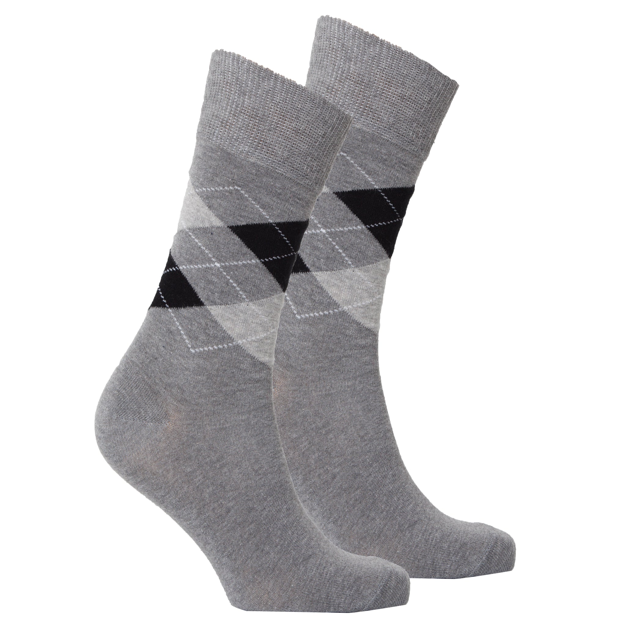 Men's Grey Argyle Socks