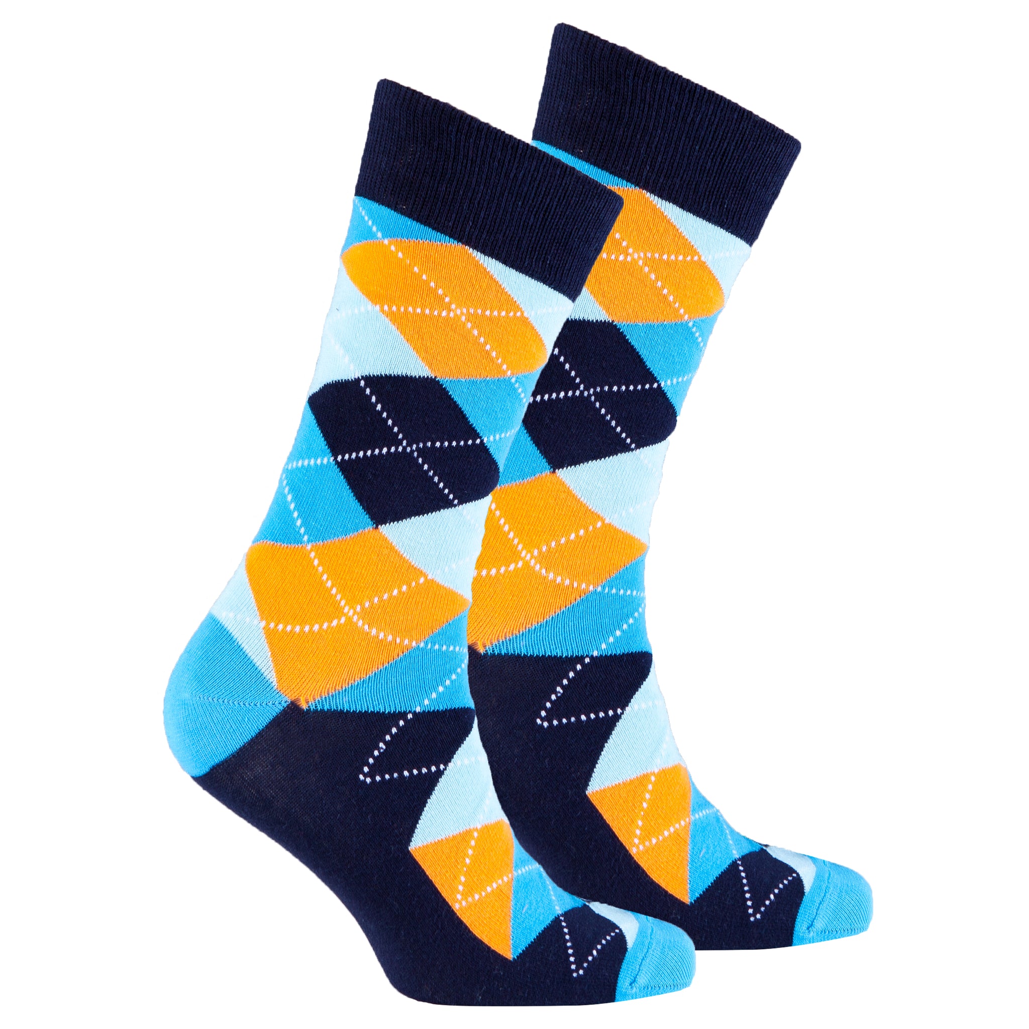 Men's Vibrant Sky Argyle Socks