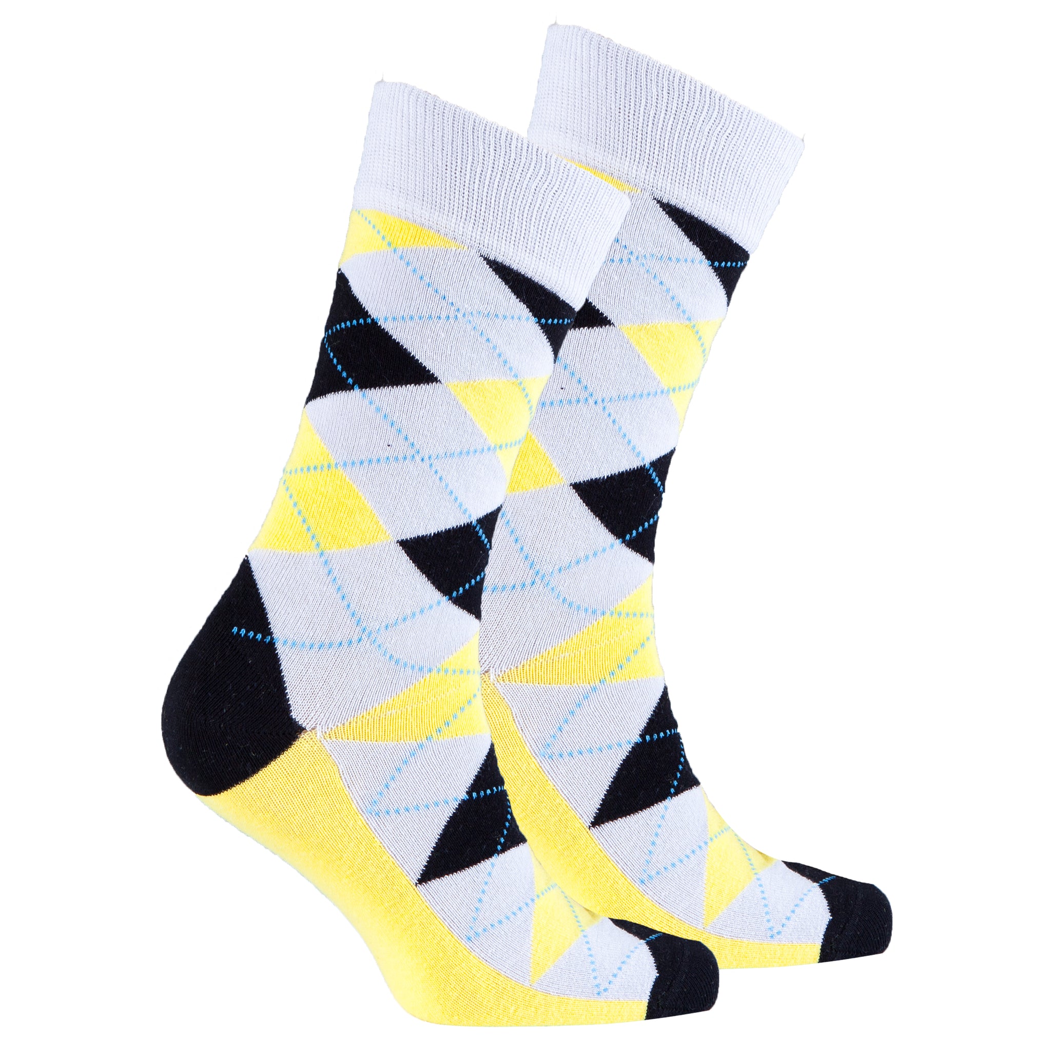 Men's Yellow Stone Argyle Socks