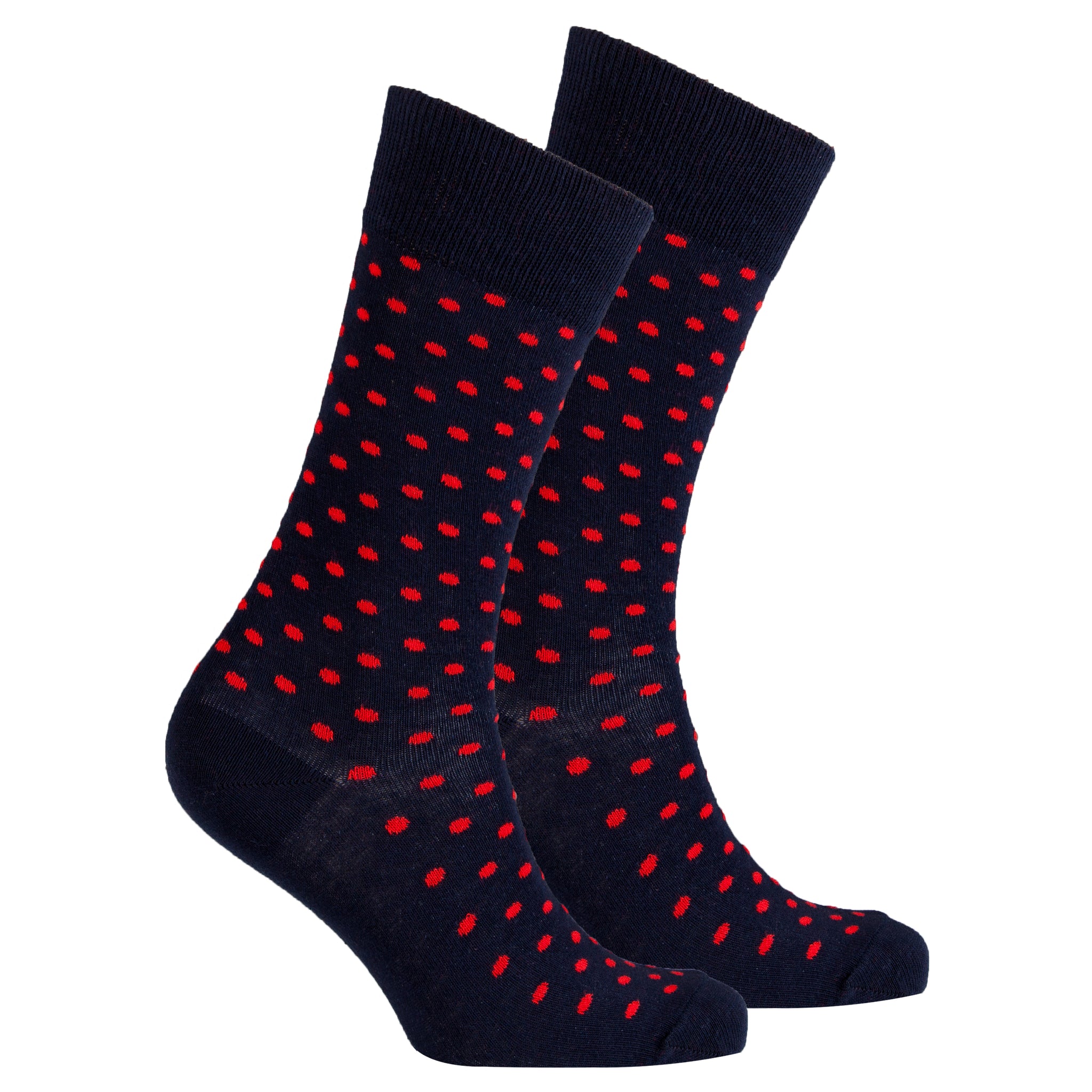 Men's Solid Navy Dot Socks
