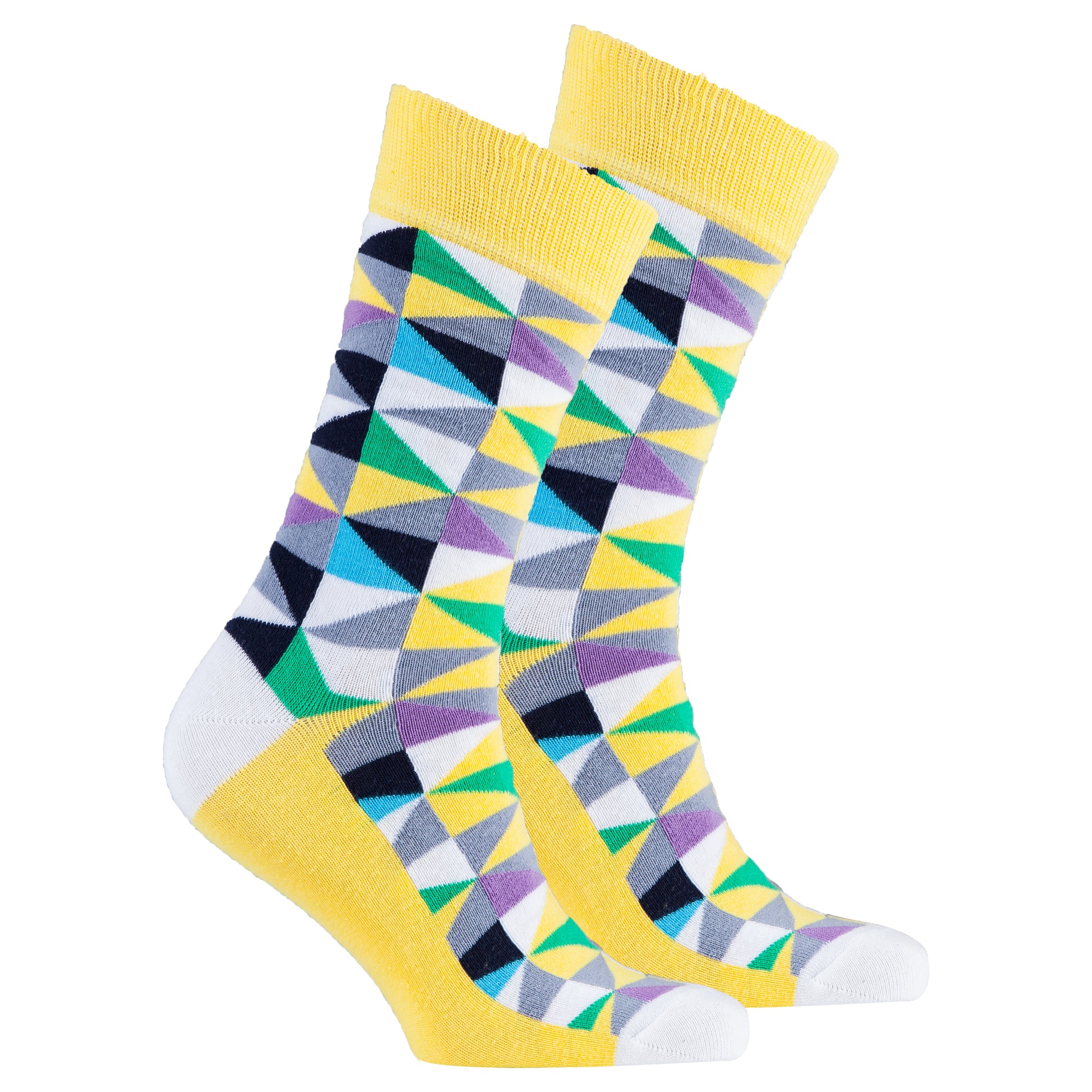 Men's Yellow Triangle Socks