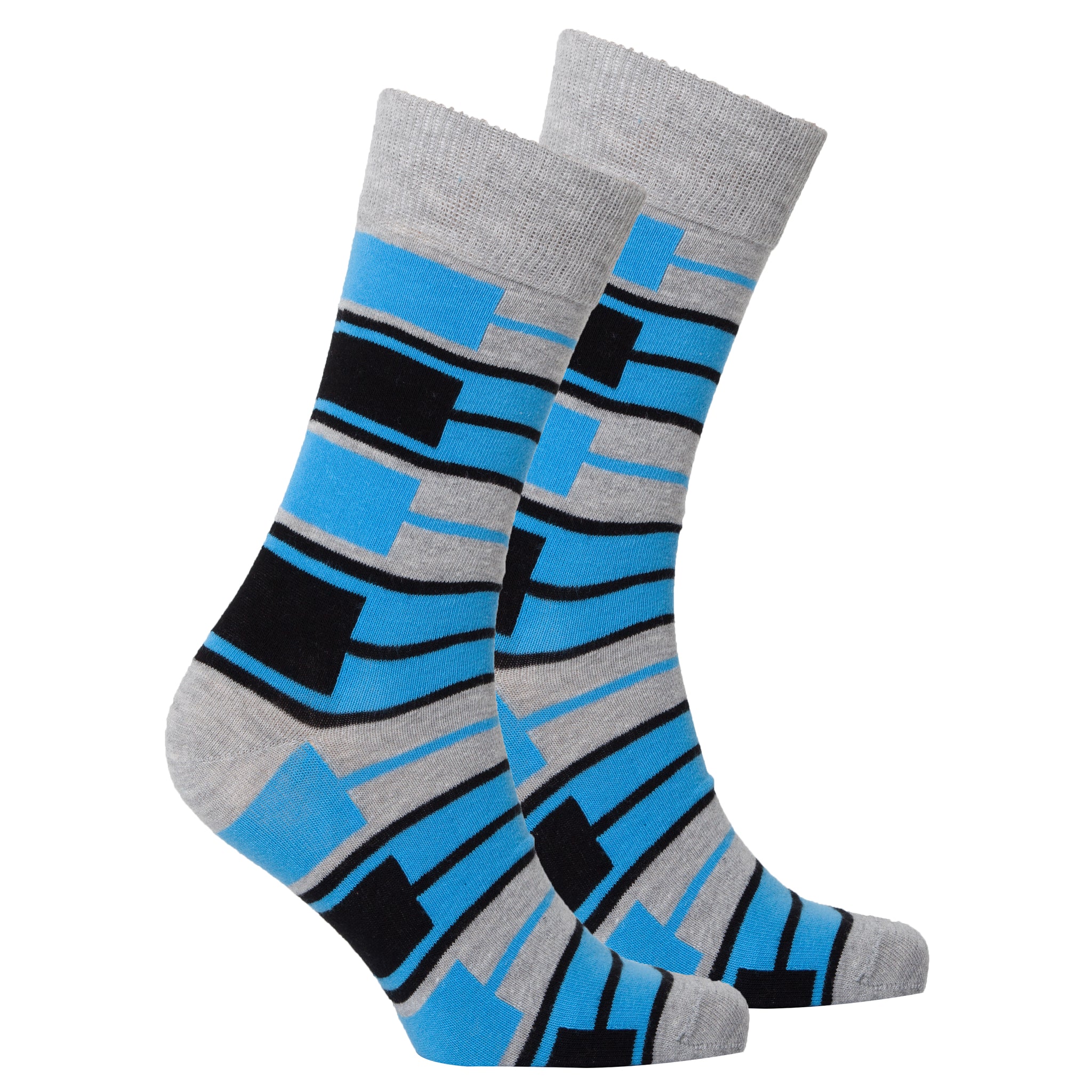 Men's Blue Patterned Socks