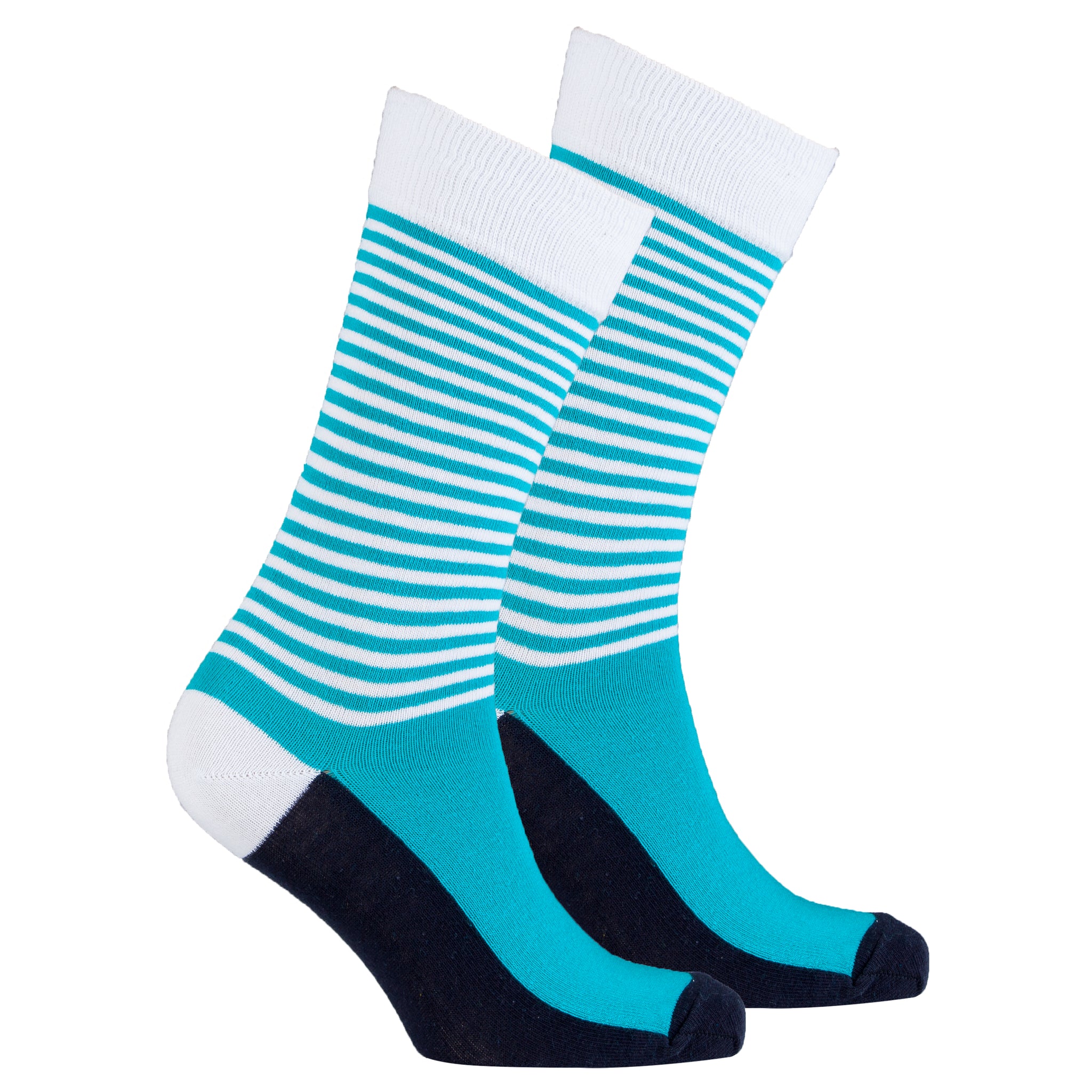 Men's Teal & Black Stripe Socks