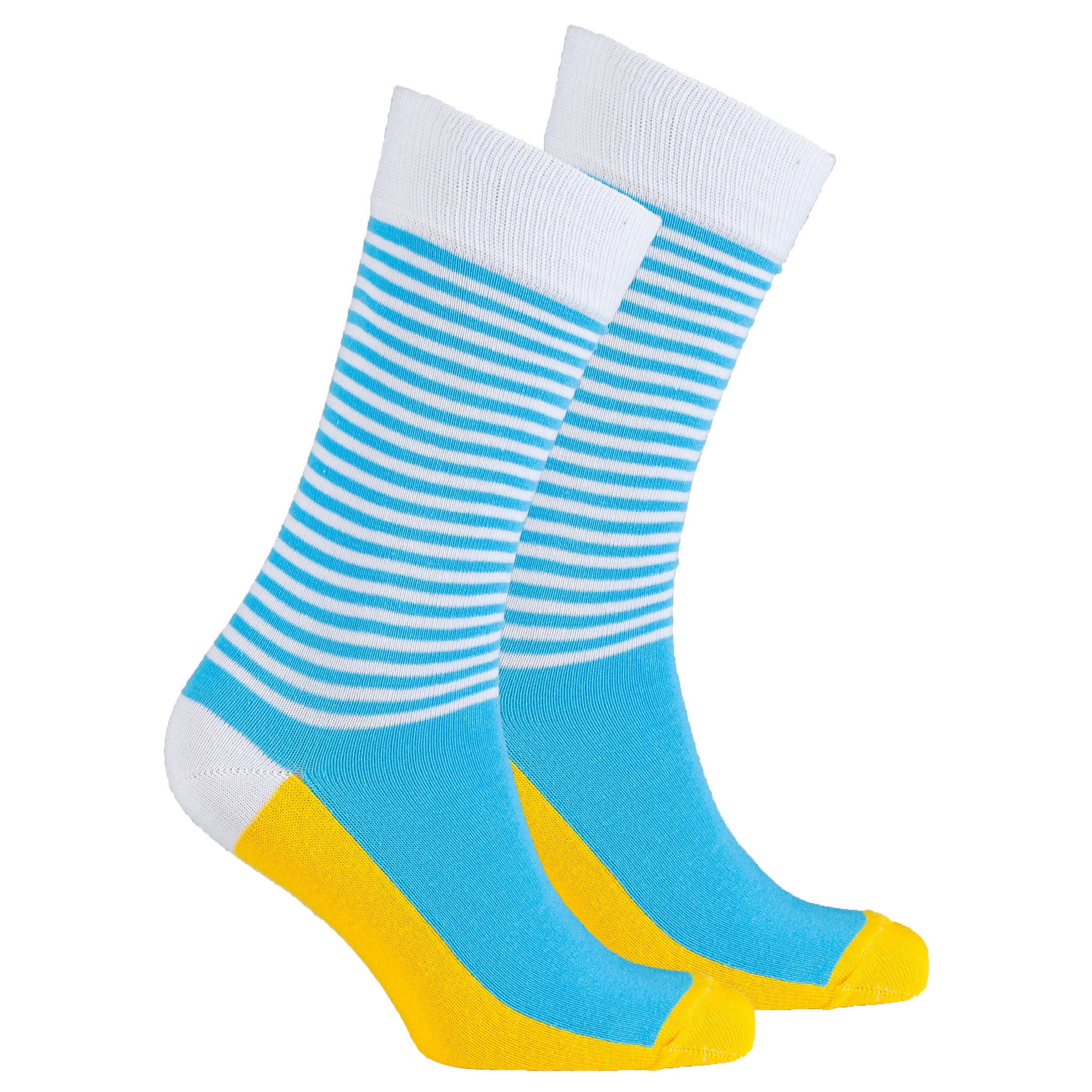 Men's Teal & Yellow Stripe Socks