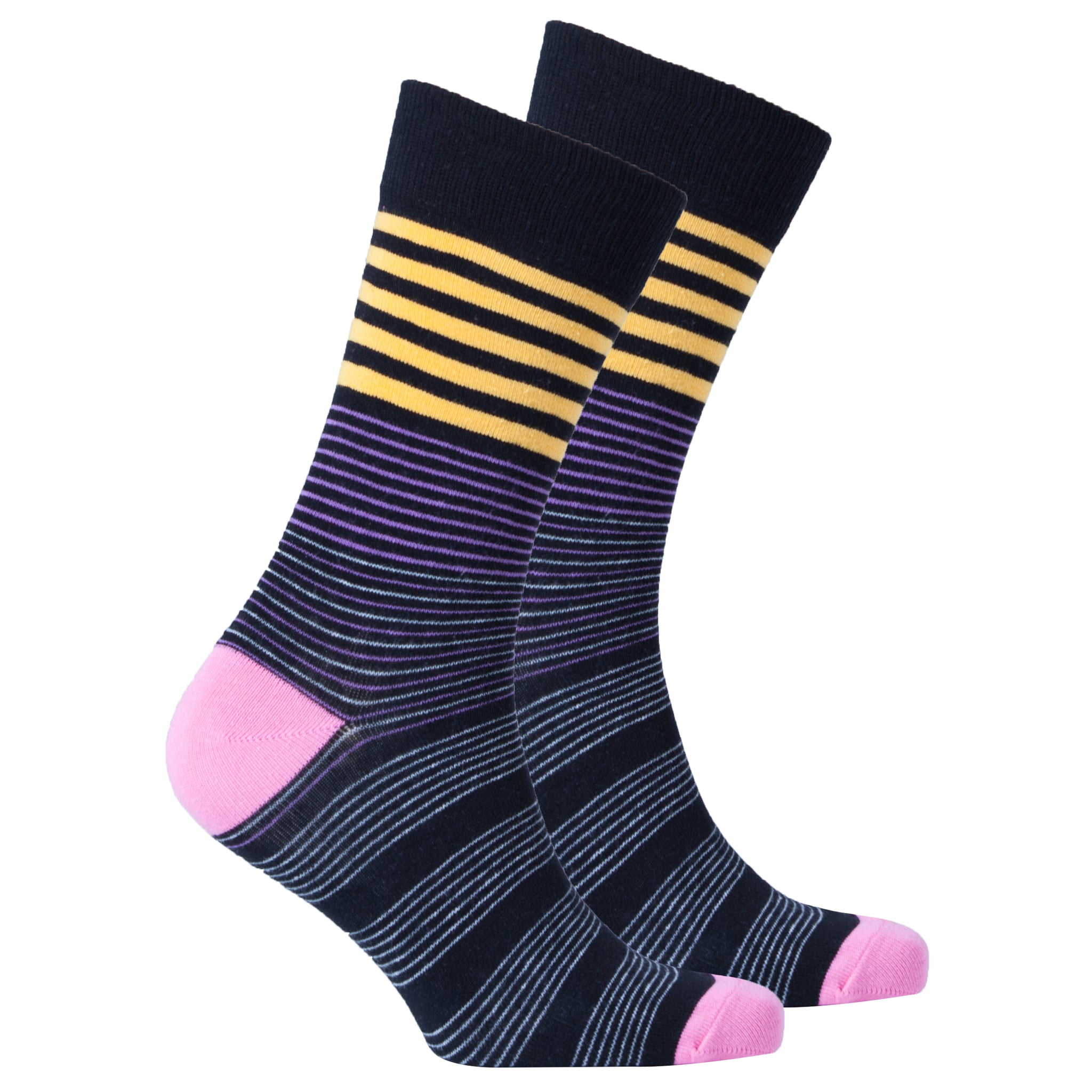 Men's Black Thin Stripe Socks