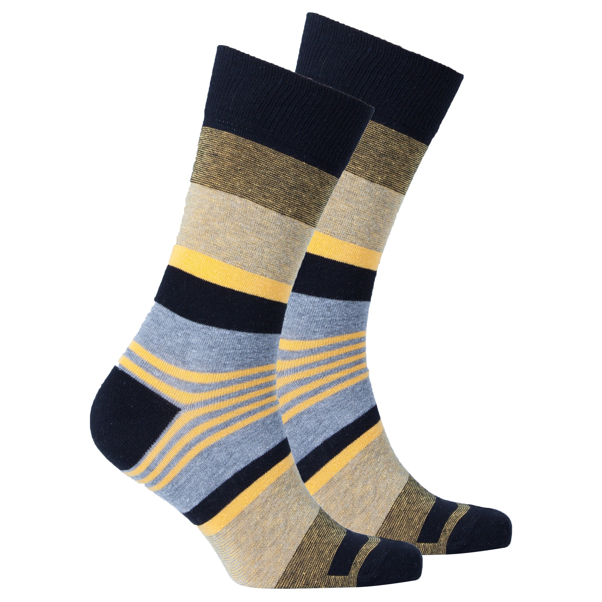 Men's Yellow Coal Stripe Socks