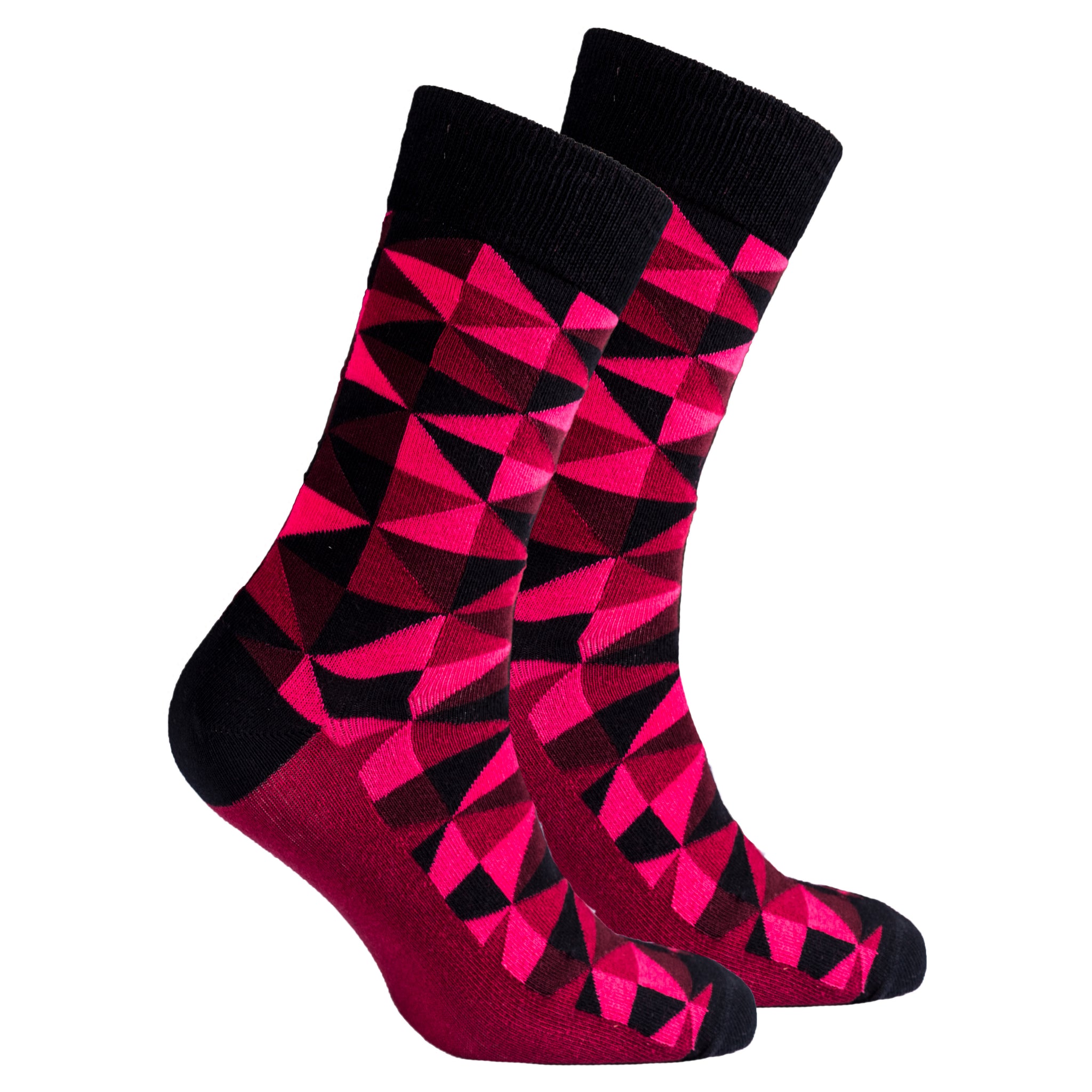 Men's Scarlet Triangles Socks
