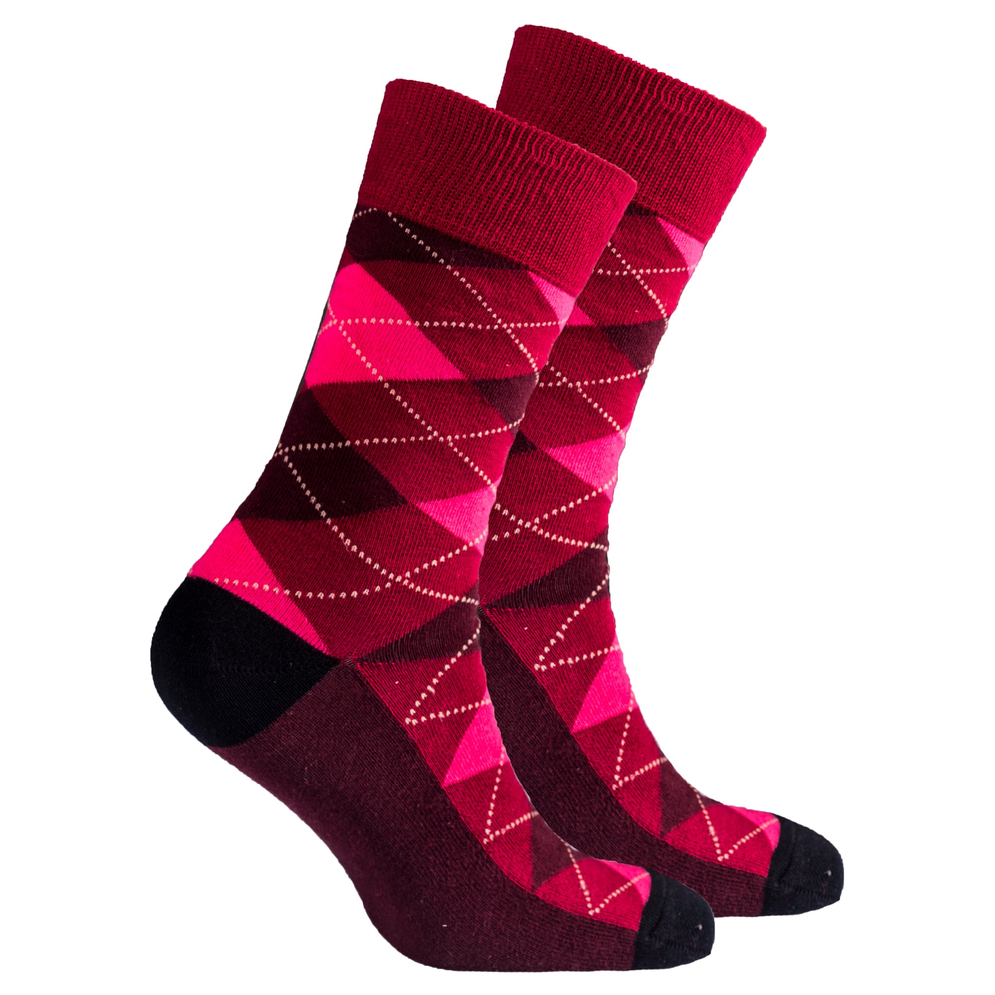 Men's Scarlet Argyle Socks