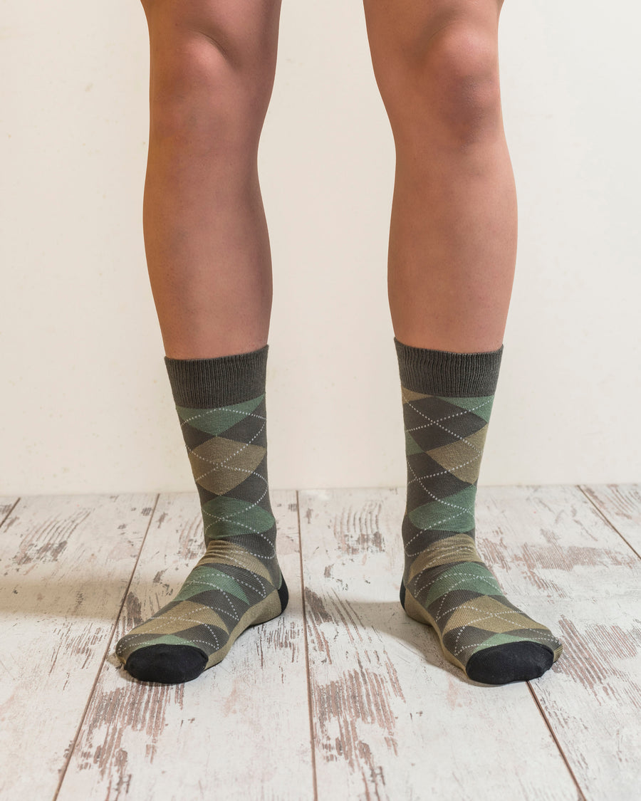 Men's Sage Argyle Socks