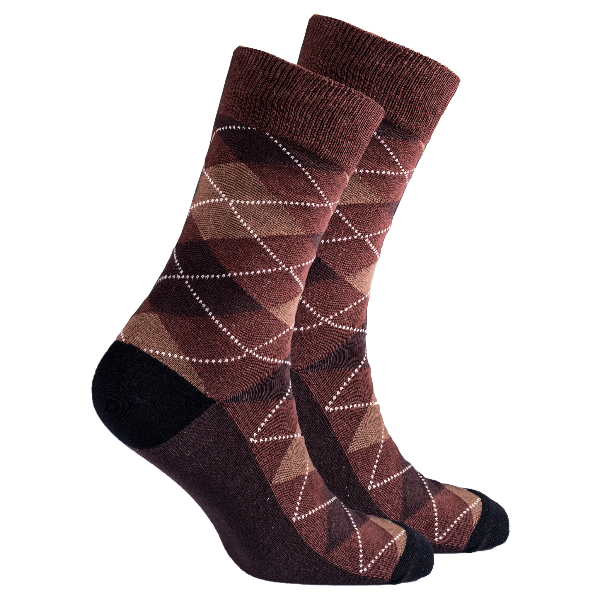 Men's Mocha Argyle Socks