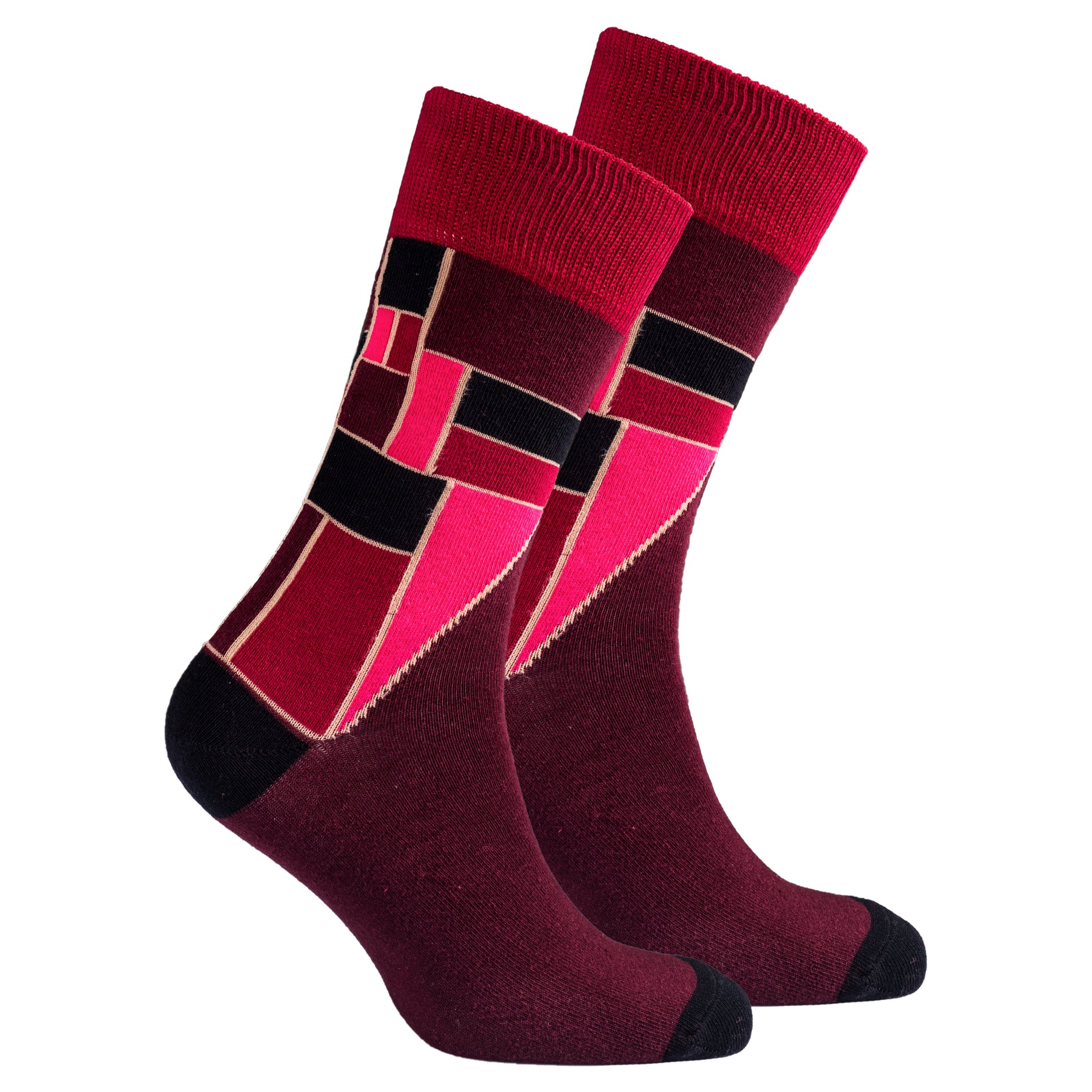 Men's Scarlet Cube Socks