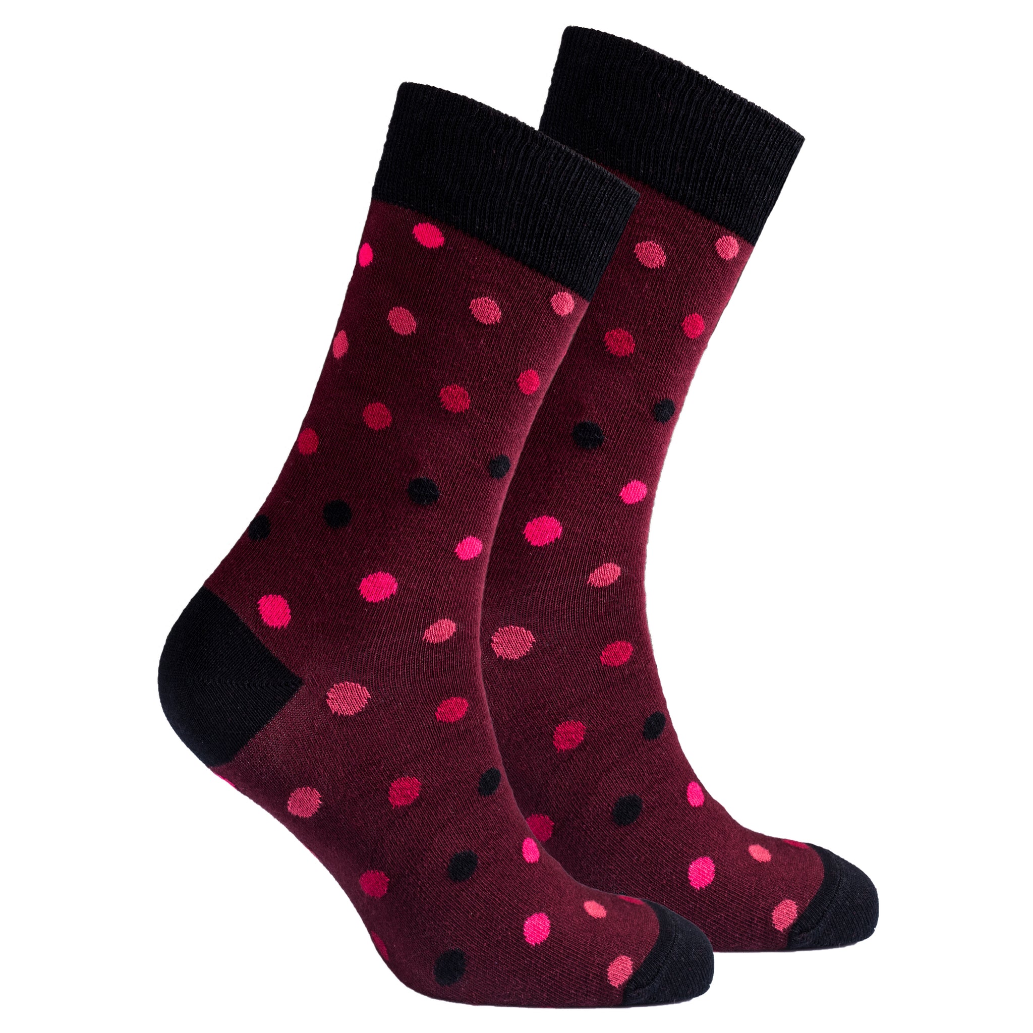 Men's Scarlet Polka Dot Socks
