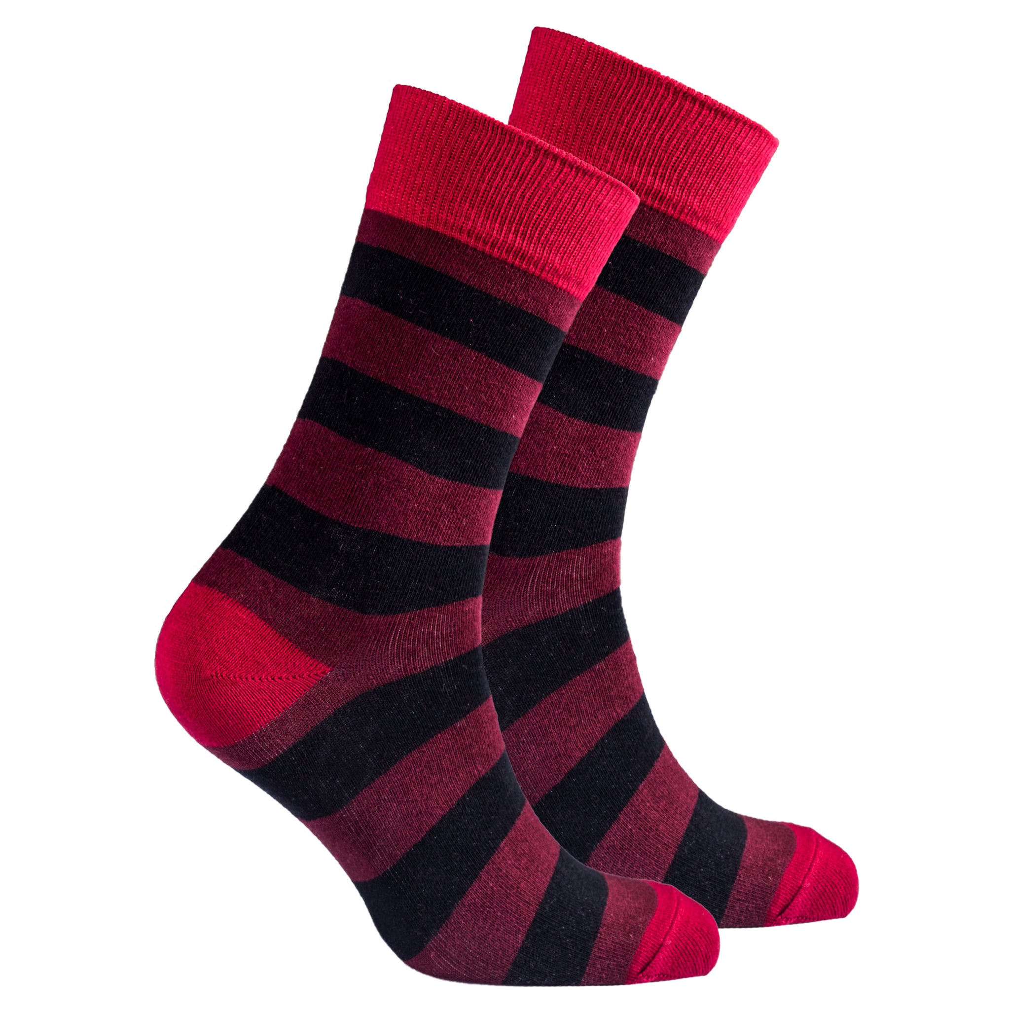 Men's Scarlet Stripe Socks - Socks n Socks