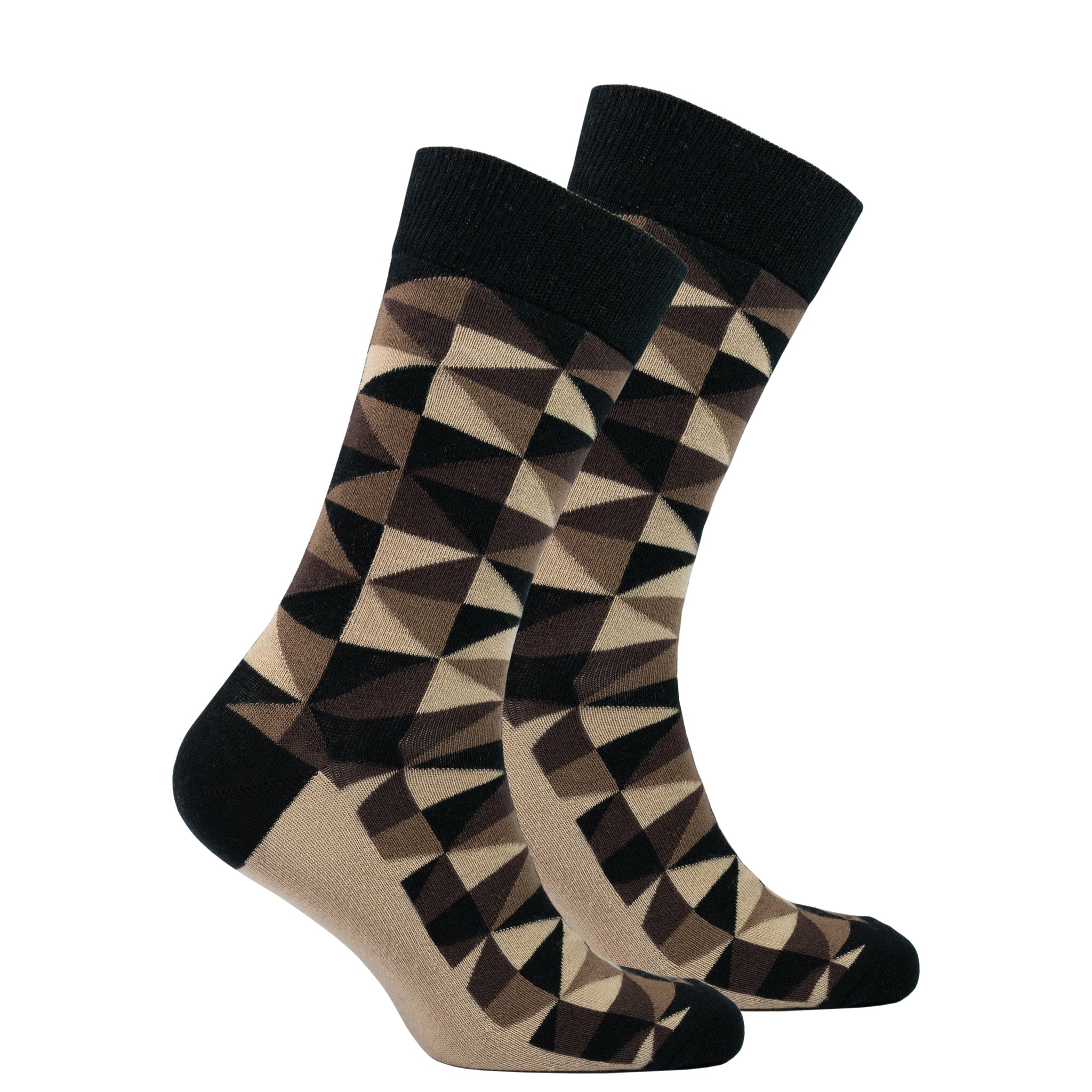 Men's Sand Triangle Socks black and brown