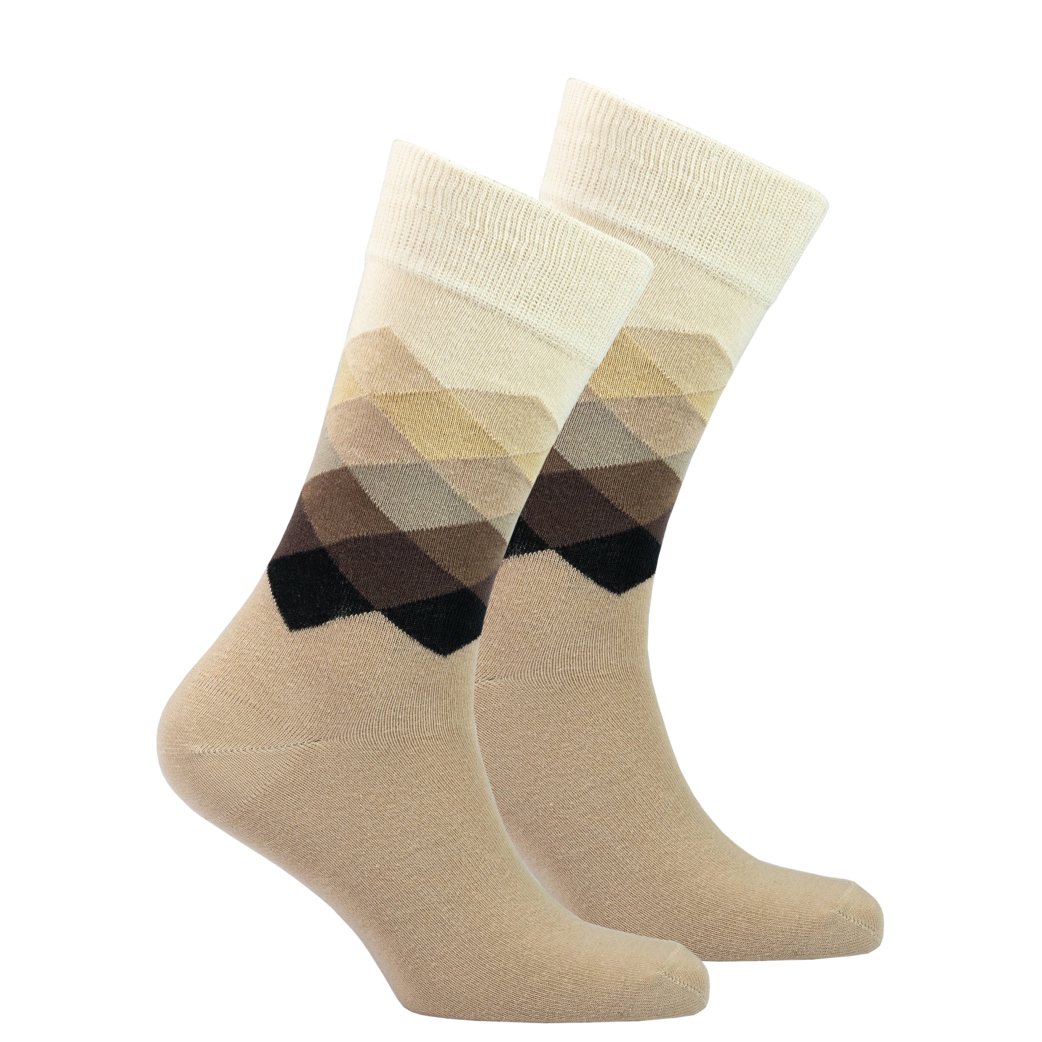 Men's Sand Diamond Socks brown