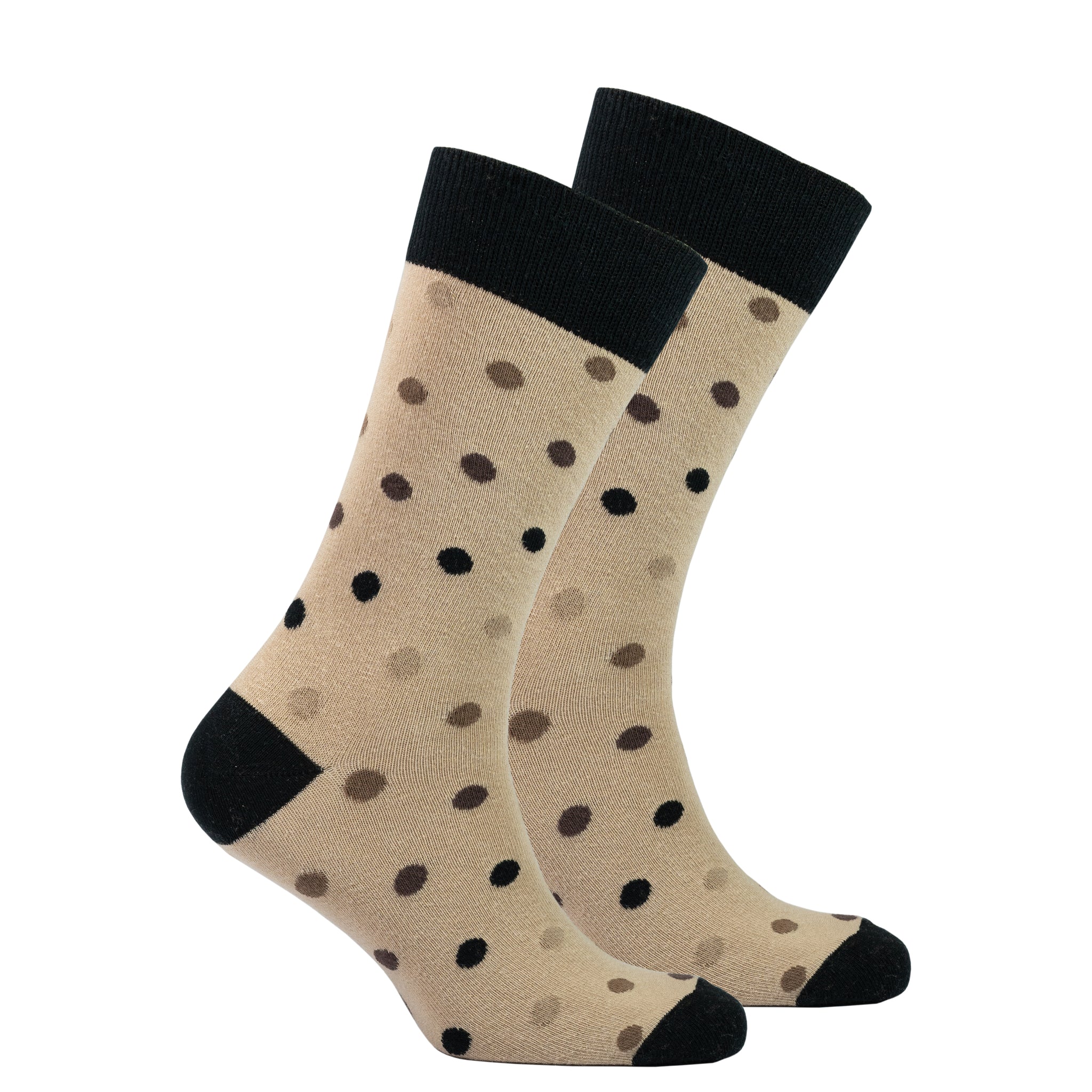 Men's Sand Dot Socks brown and black