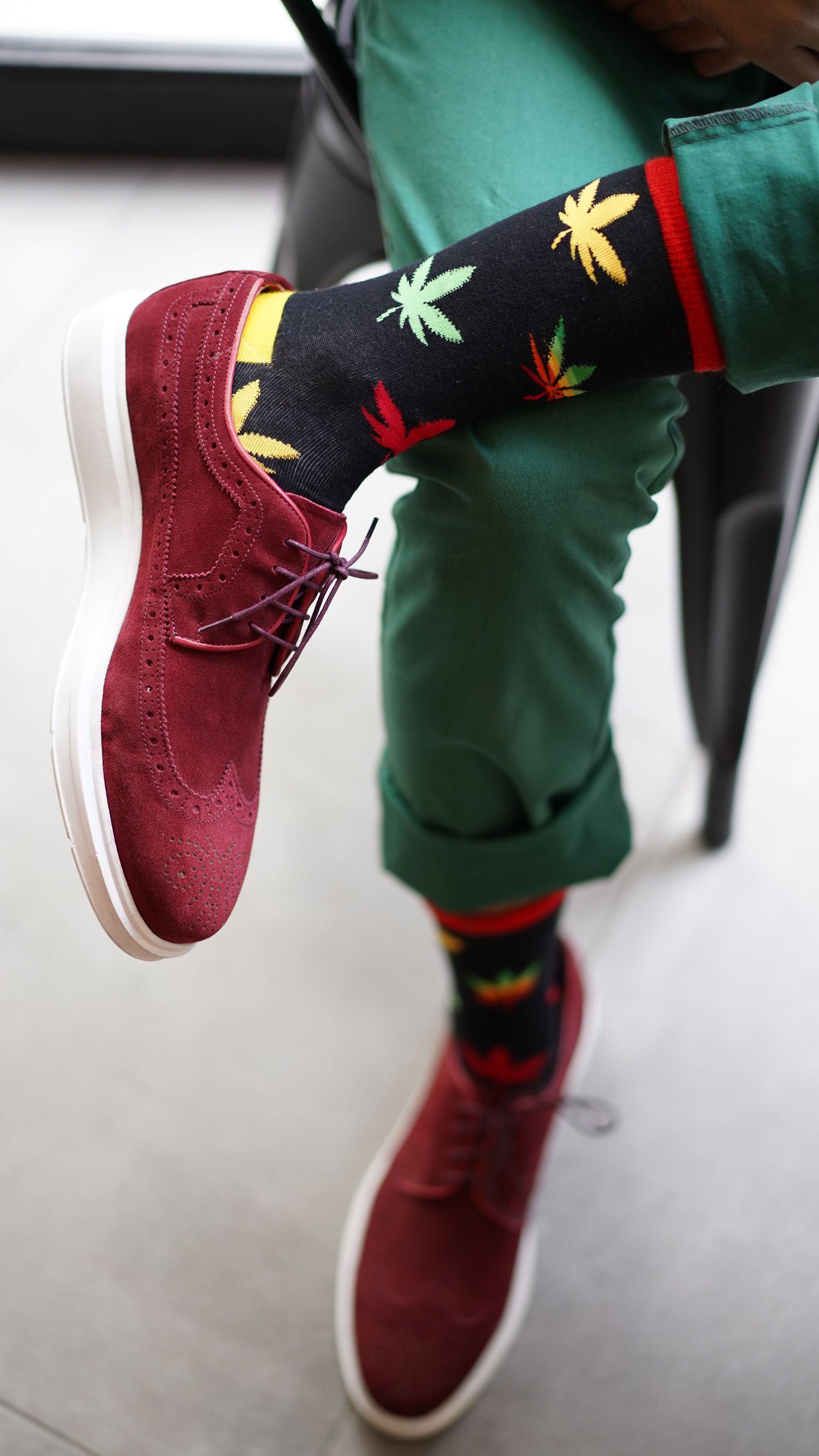Men's Colorful Weed Socks