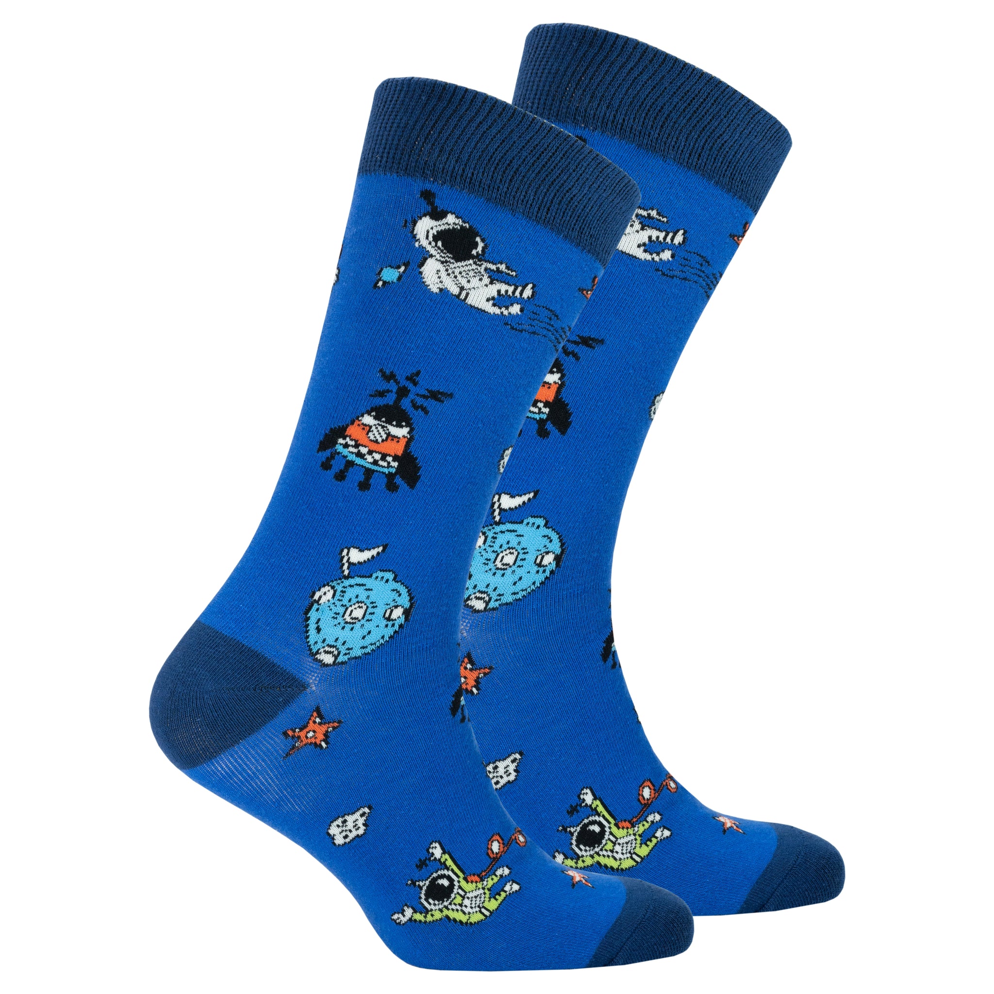 Men's Space Doodle Socks blue navy