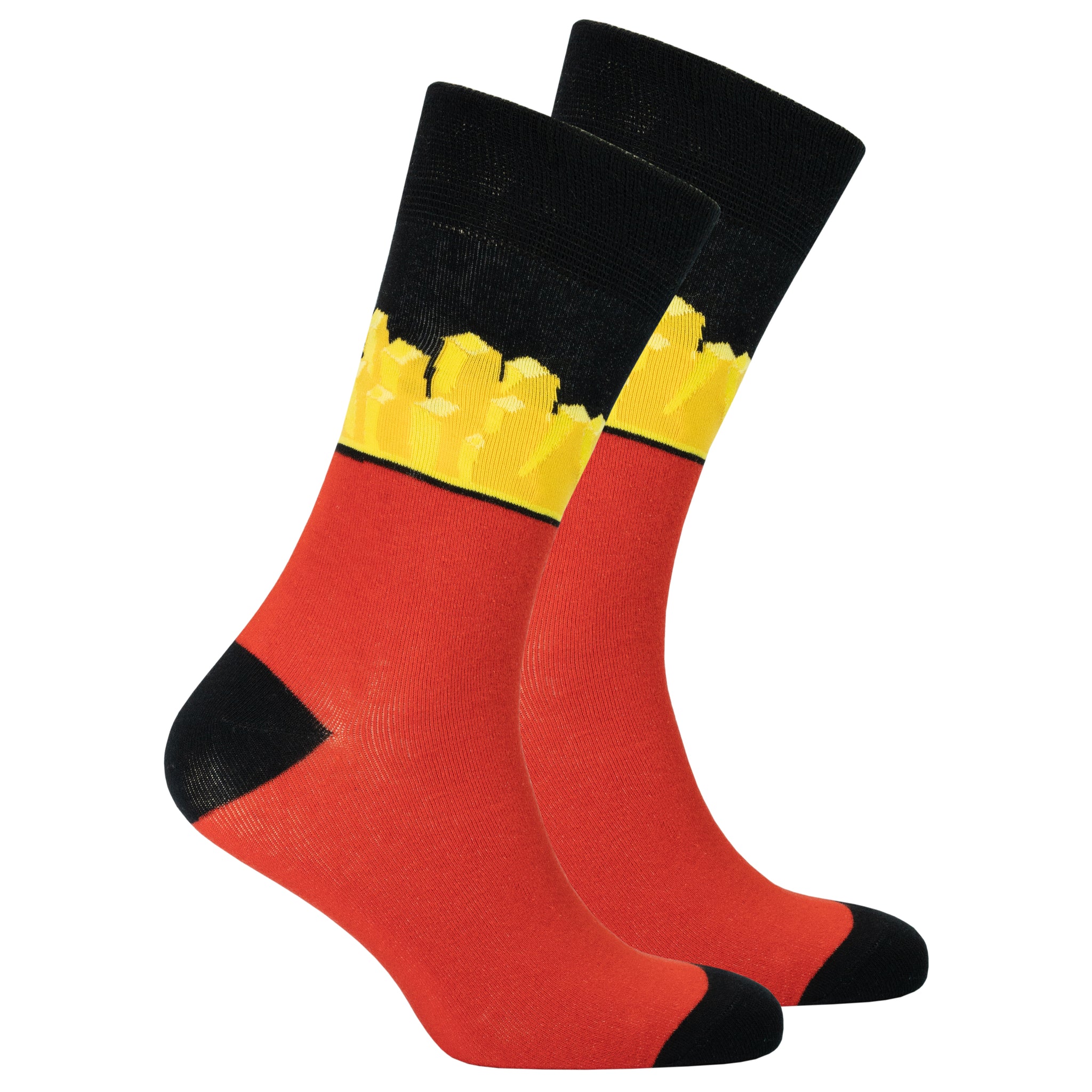 Men's Fries Socks Red black yellow