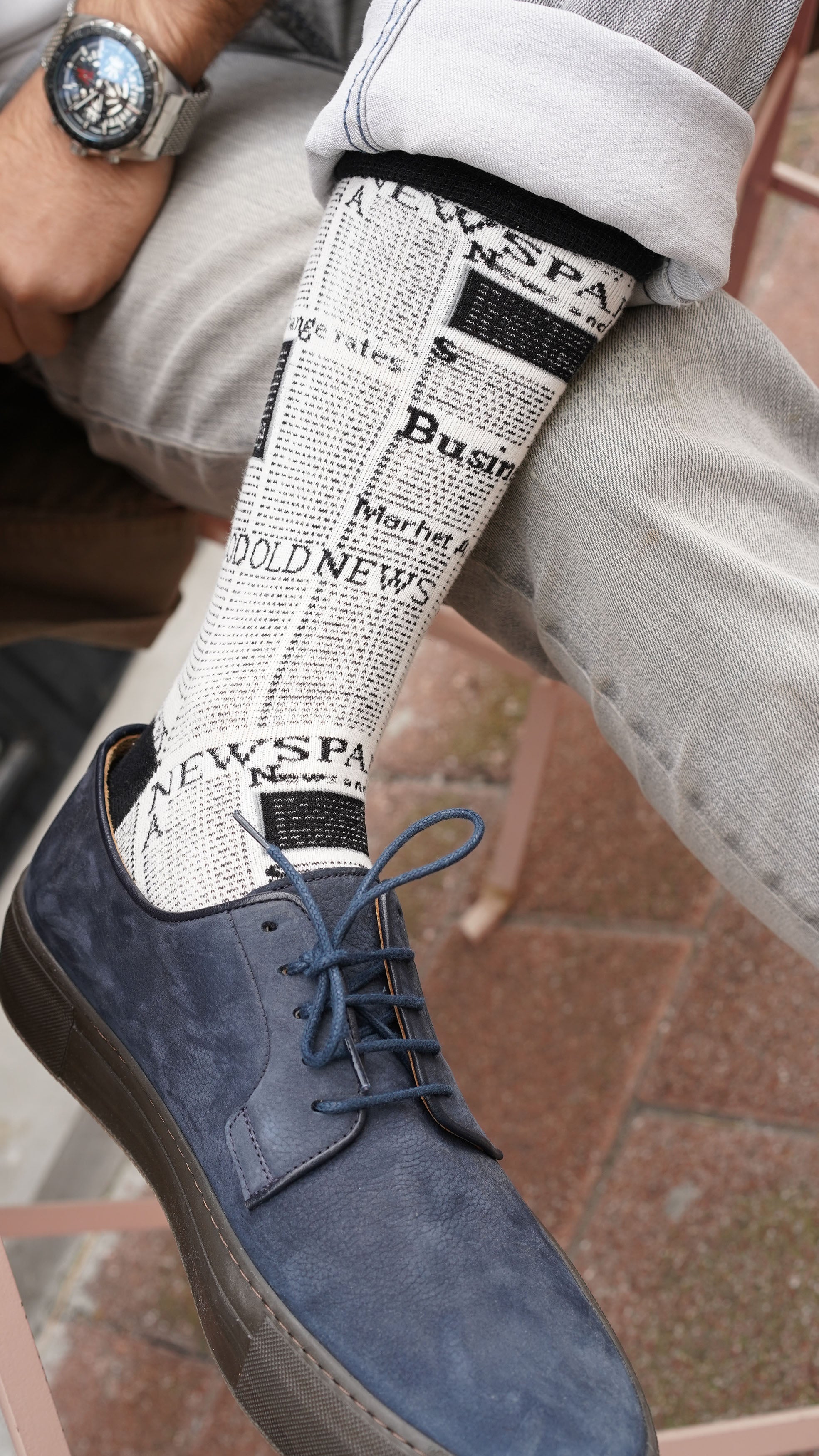 Men's Newspaper Socks