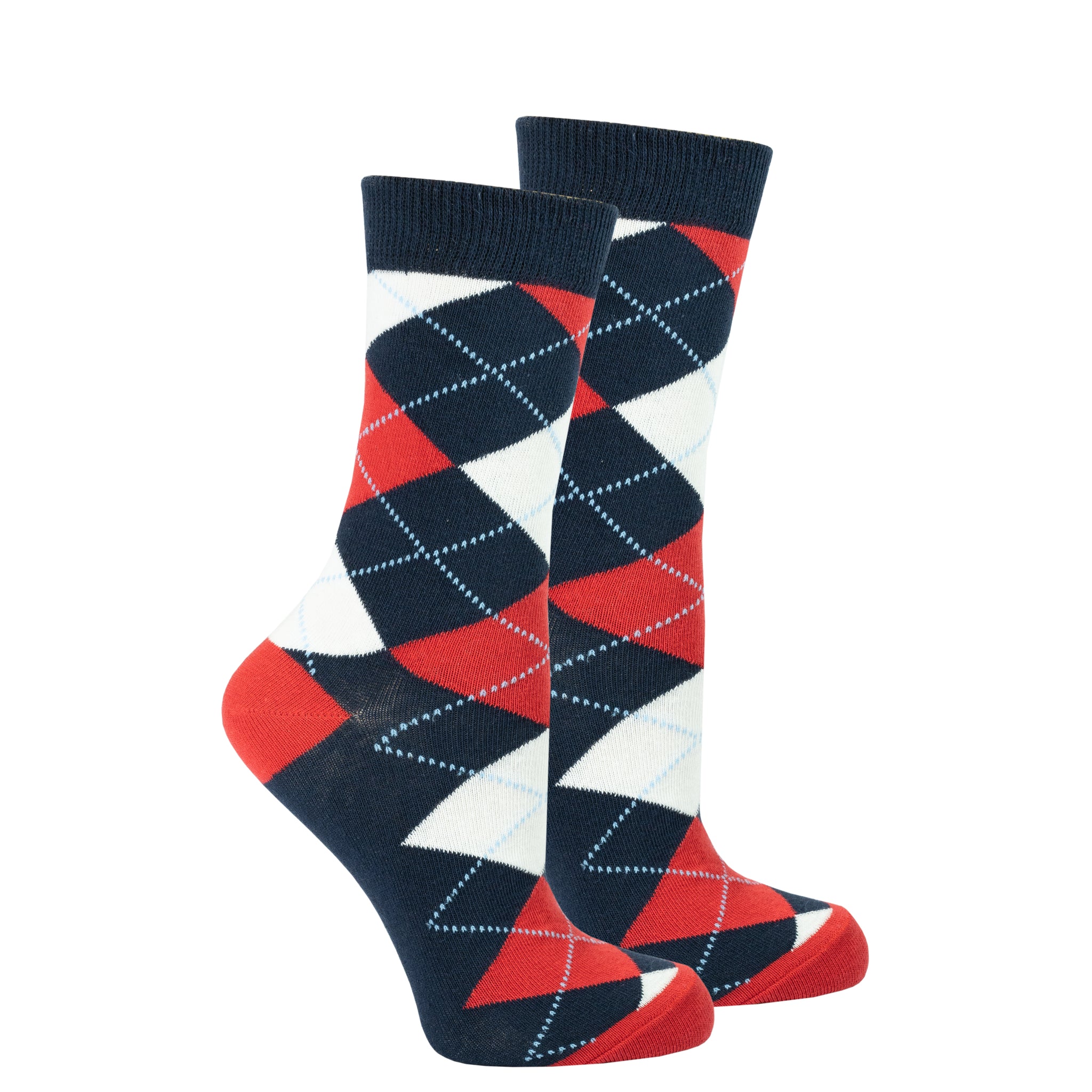 Women's Denim Argyle Socks