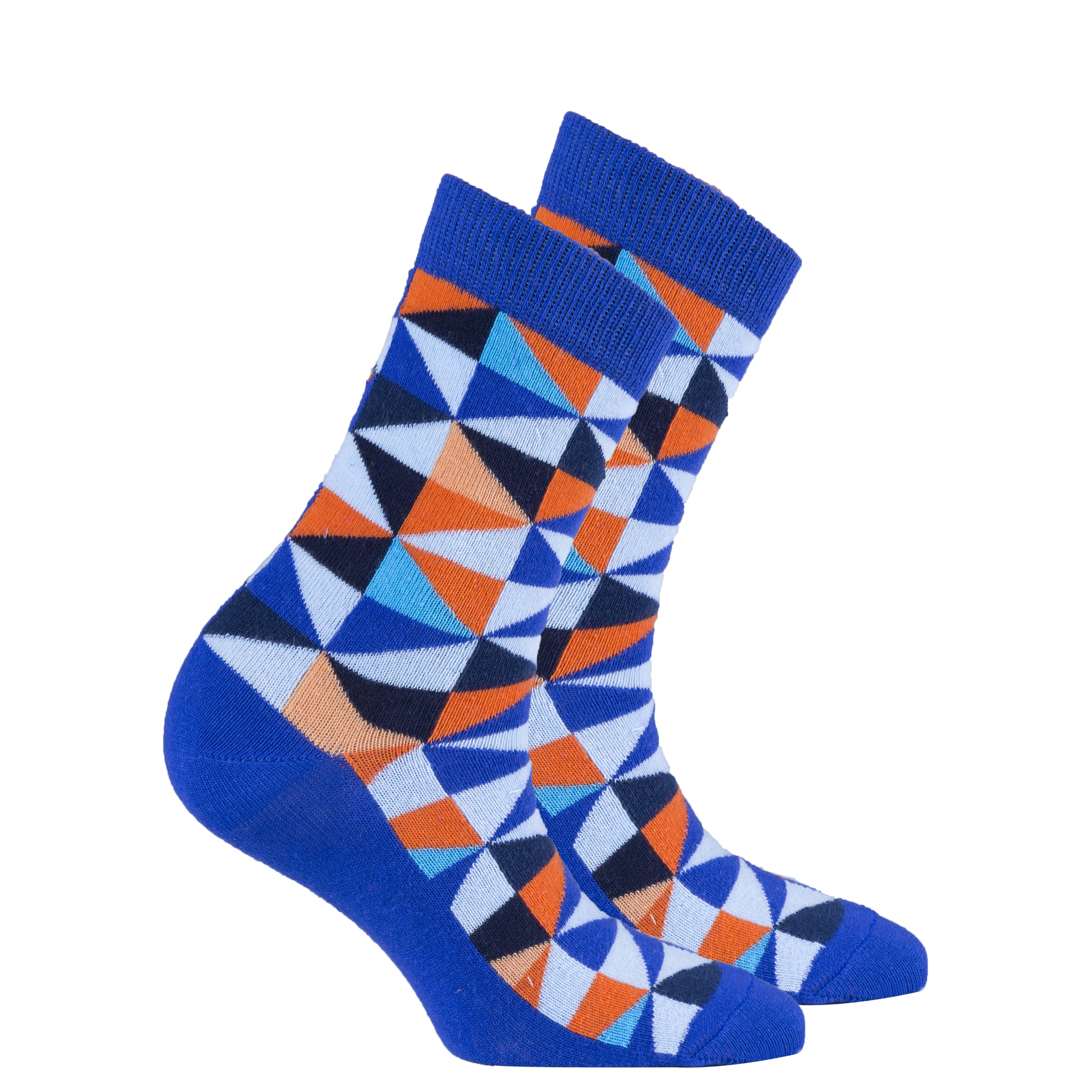 Women's Blue Triangle Socks