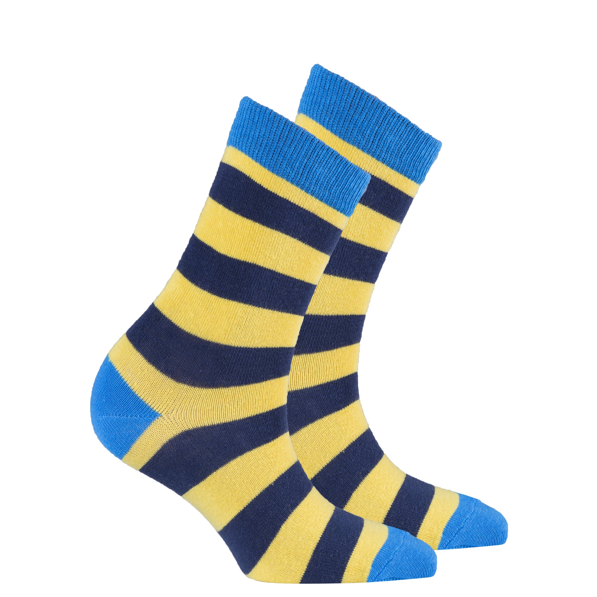 Women's Blue Canary Stripe Socks