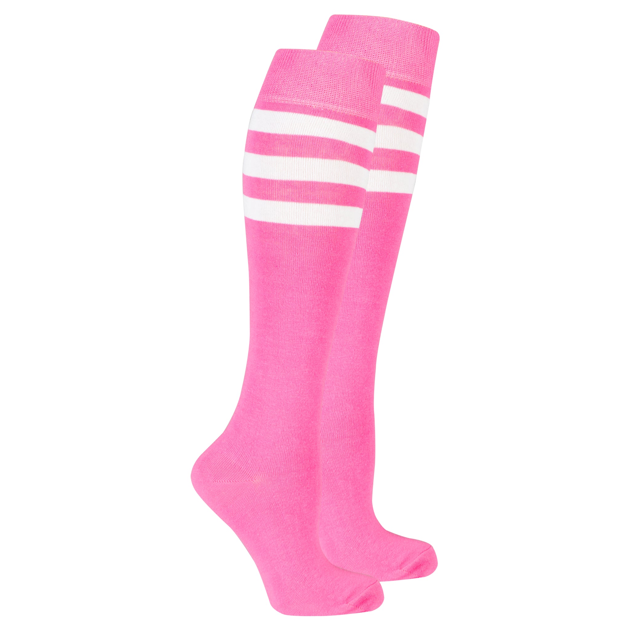 Women's Pink Lemonade Stripe Knee High Socks