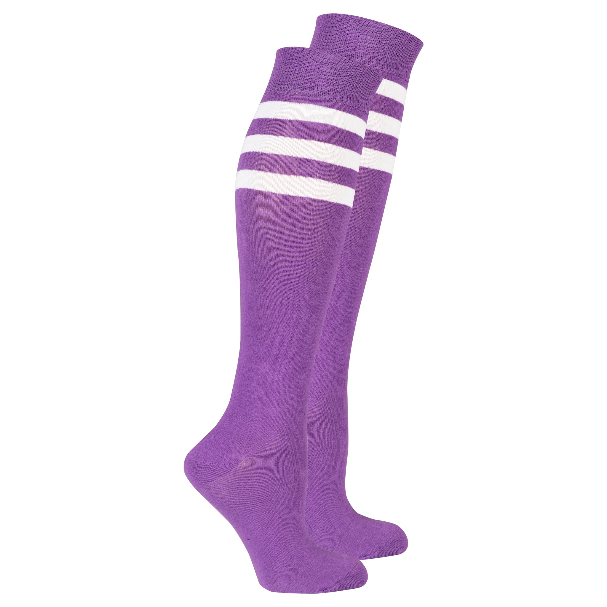 Women's Lavender Stripe Knee High Socks