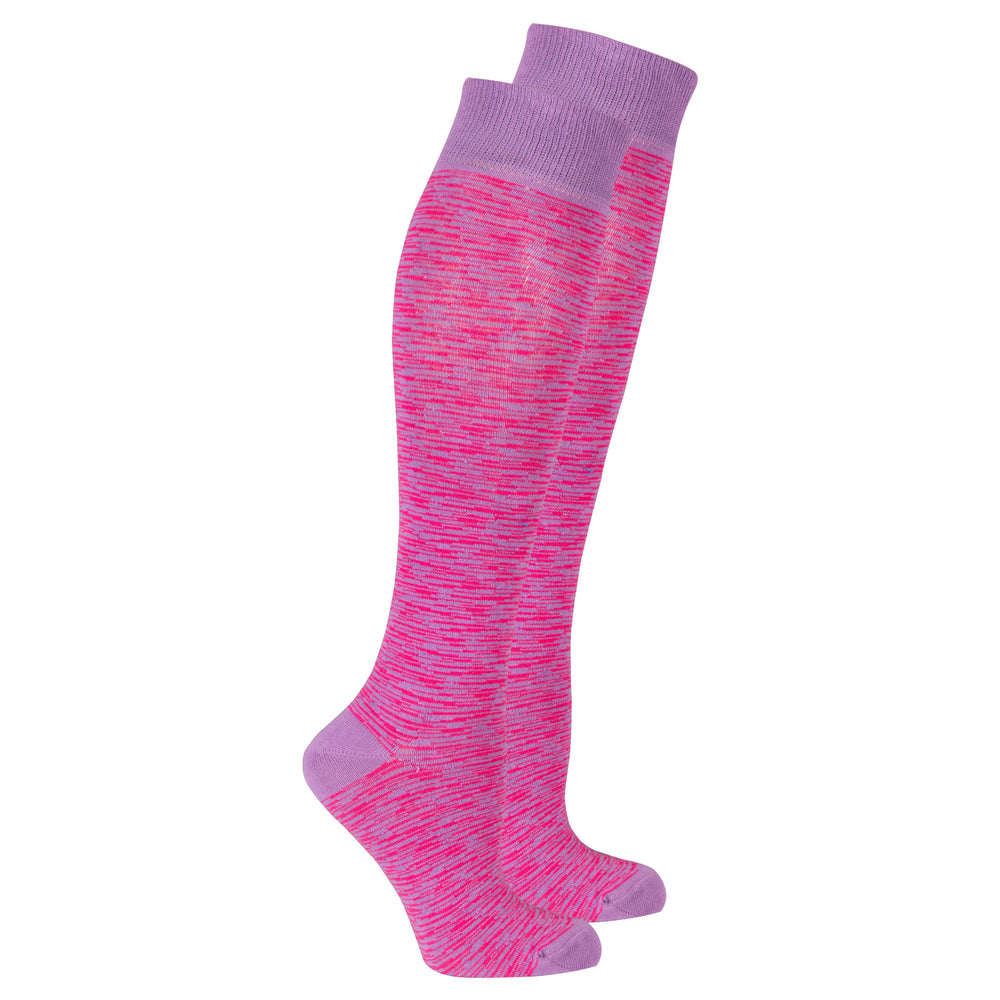 Women's Rose Grizzled Stripe Knee High Socks - Socks n Socks
