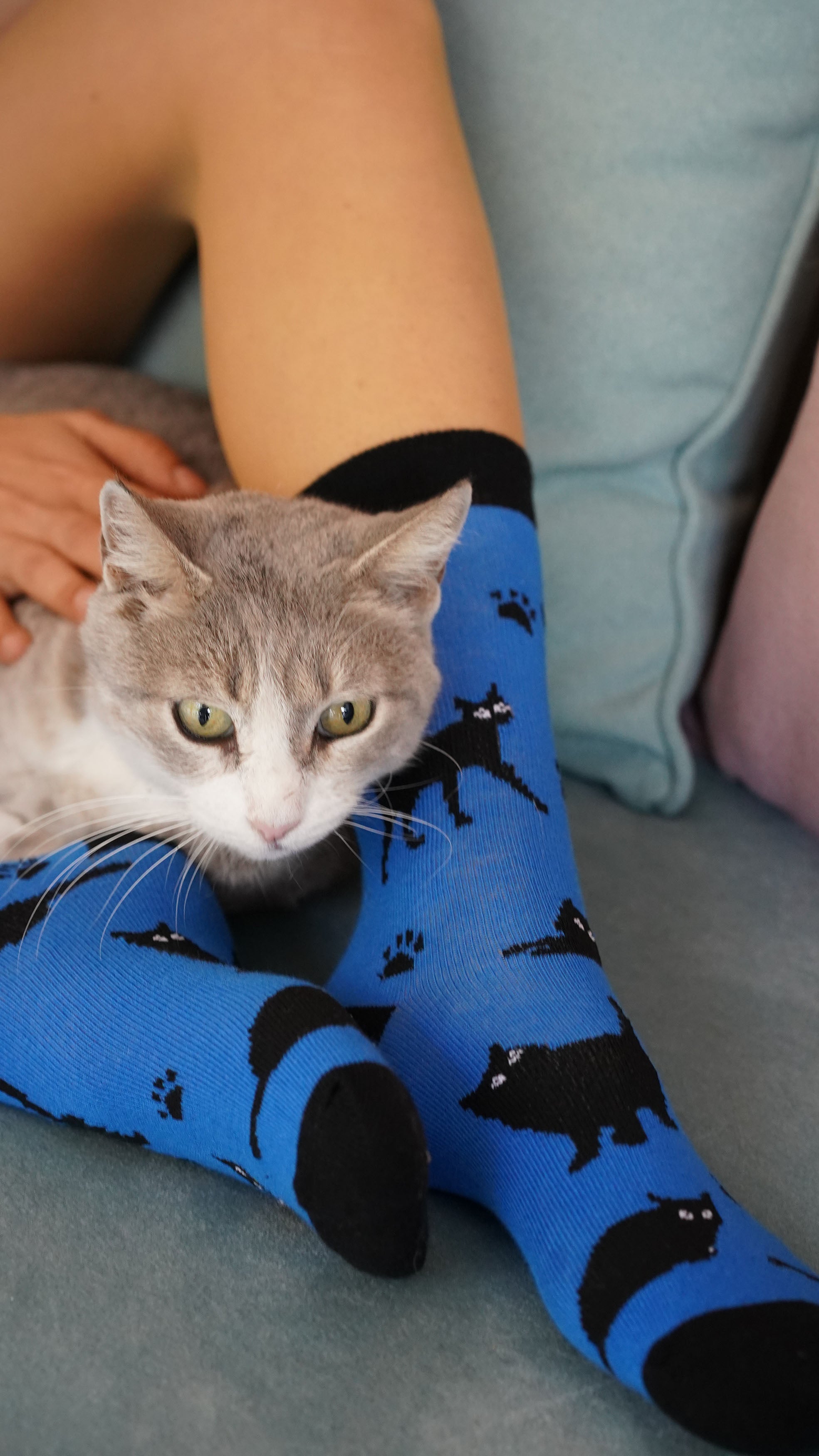 Women's Shadow Cat Socks - Socks n Socks