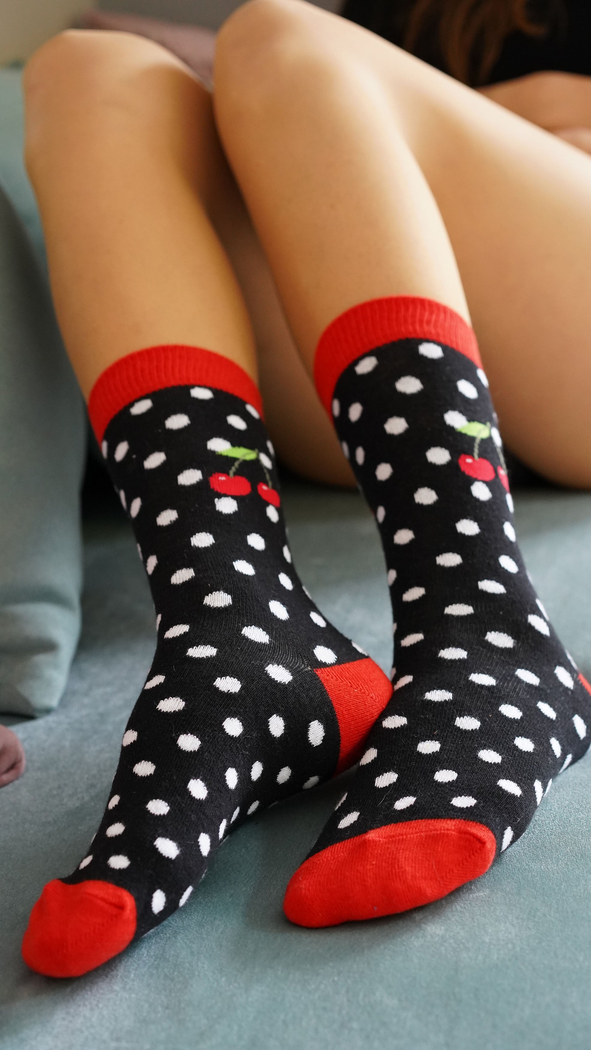 Women's Cherry Dot Socks