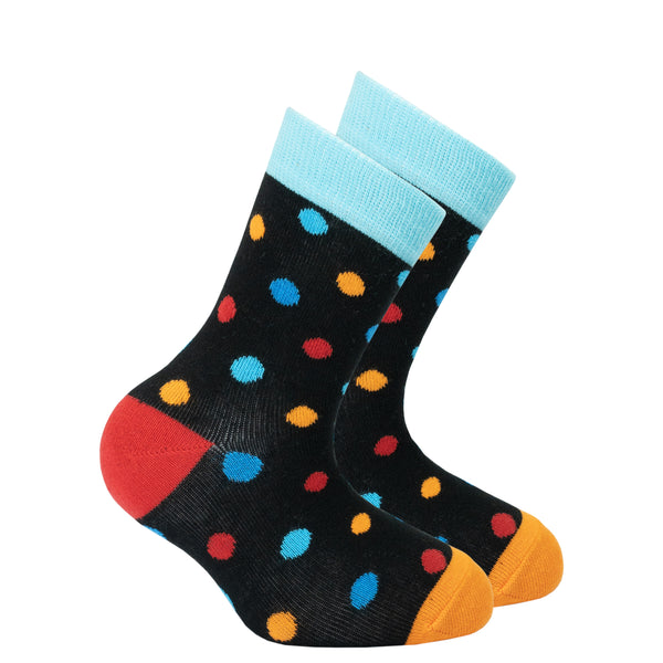 Kids Black Sky Dot Socks - Socks n Socks