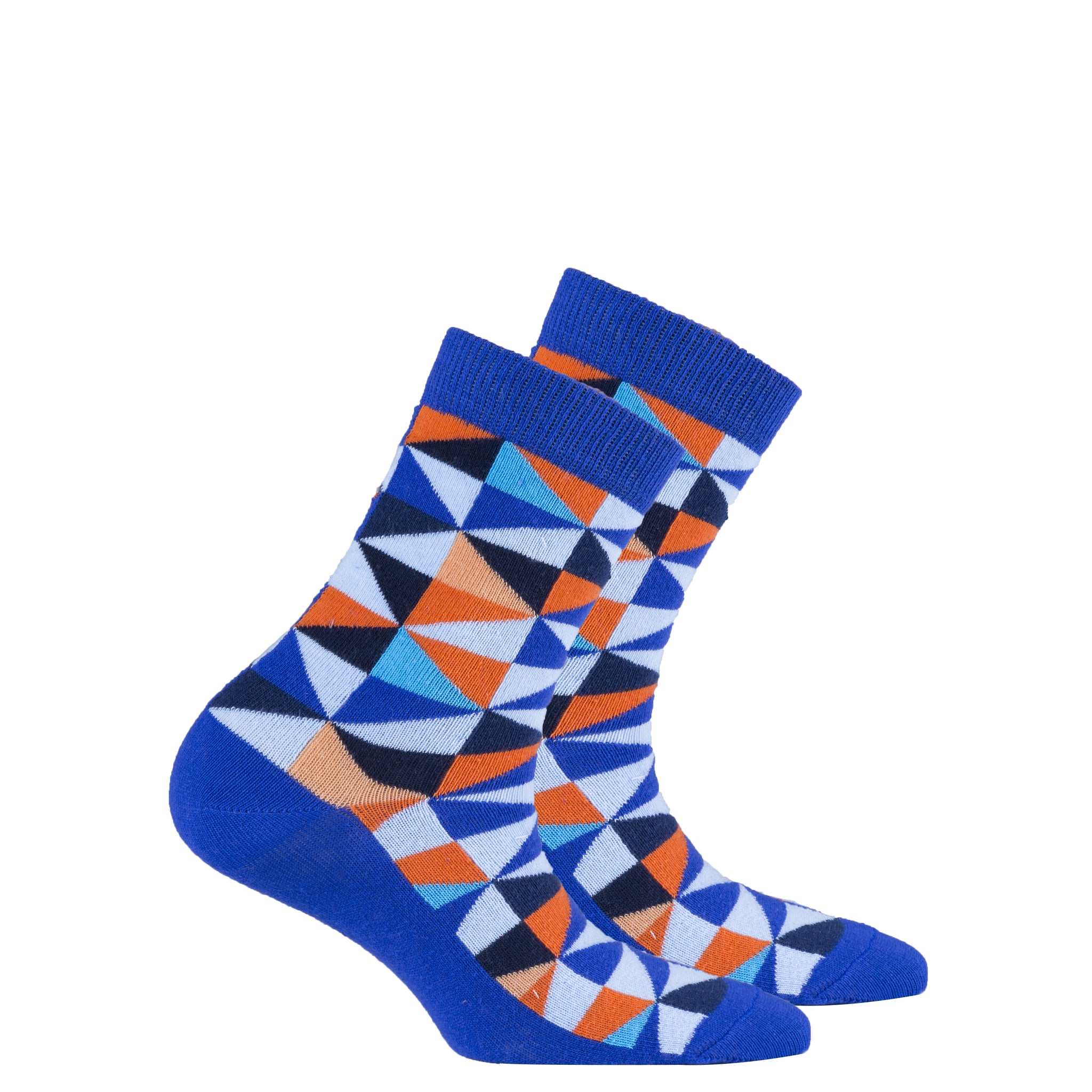 Kids Blue Triangle Socks